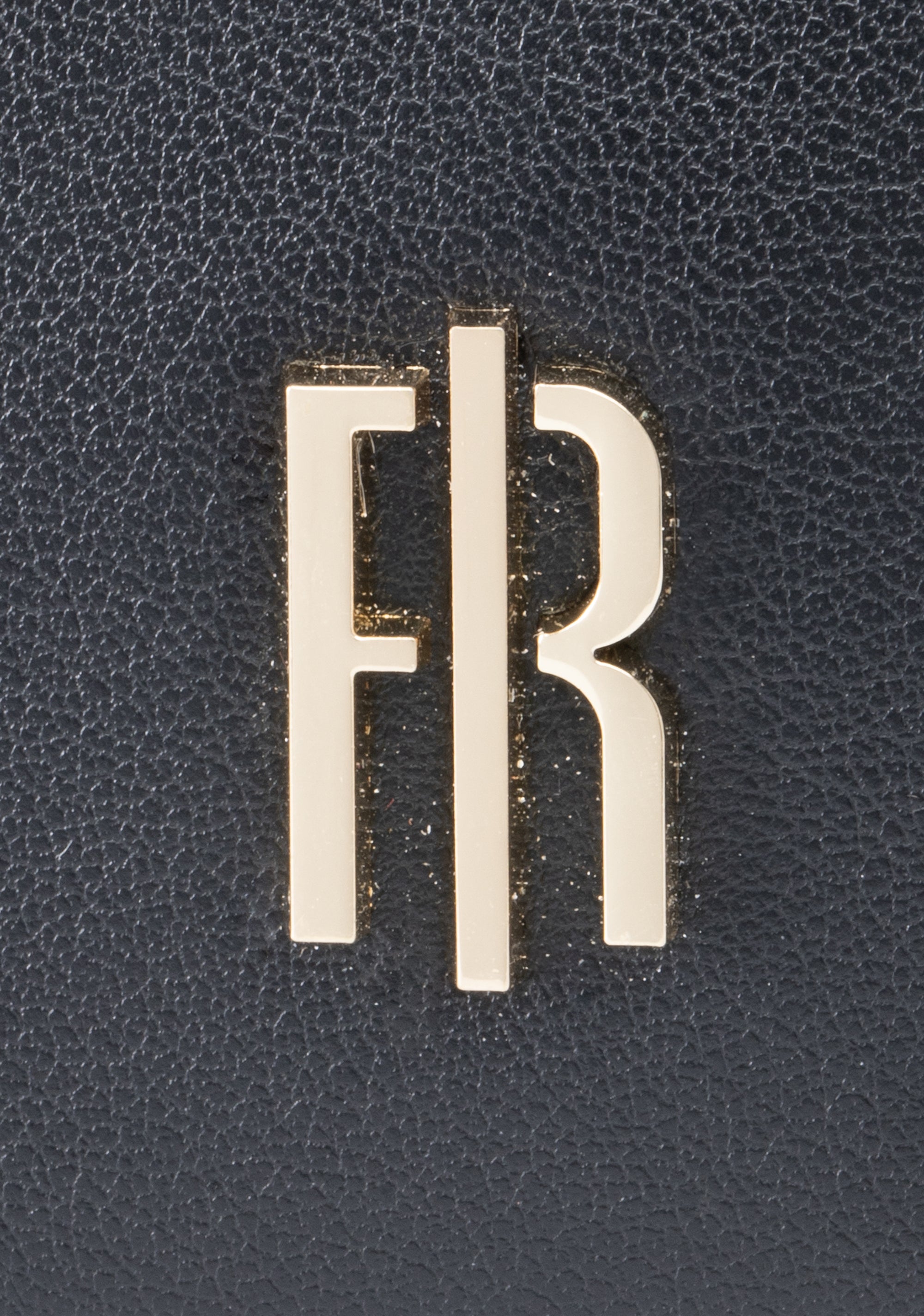 Borsa Clutch Tracolla/ tracolla con Logo FR effetto Oro
