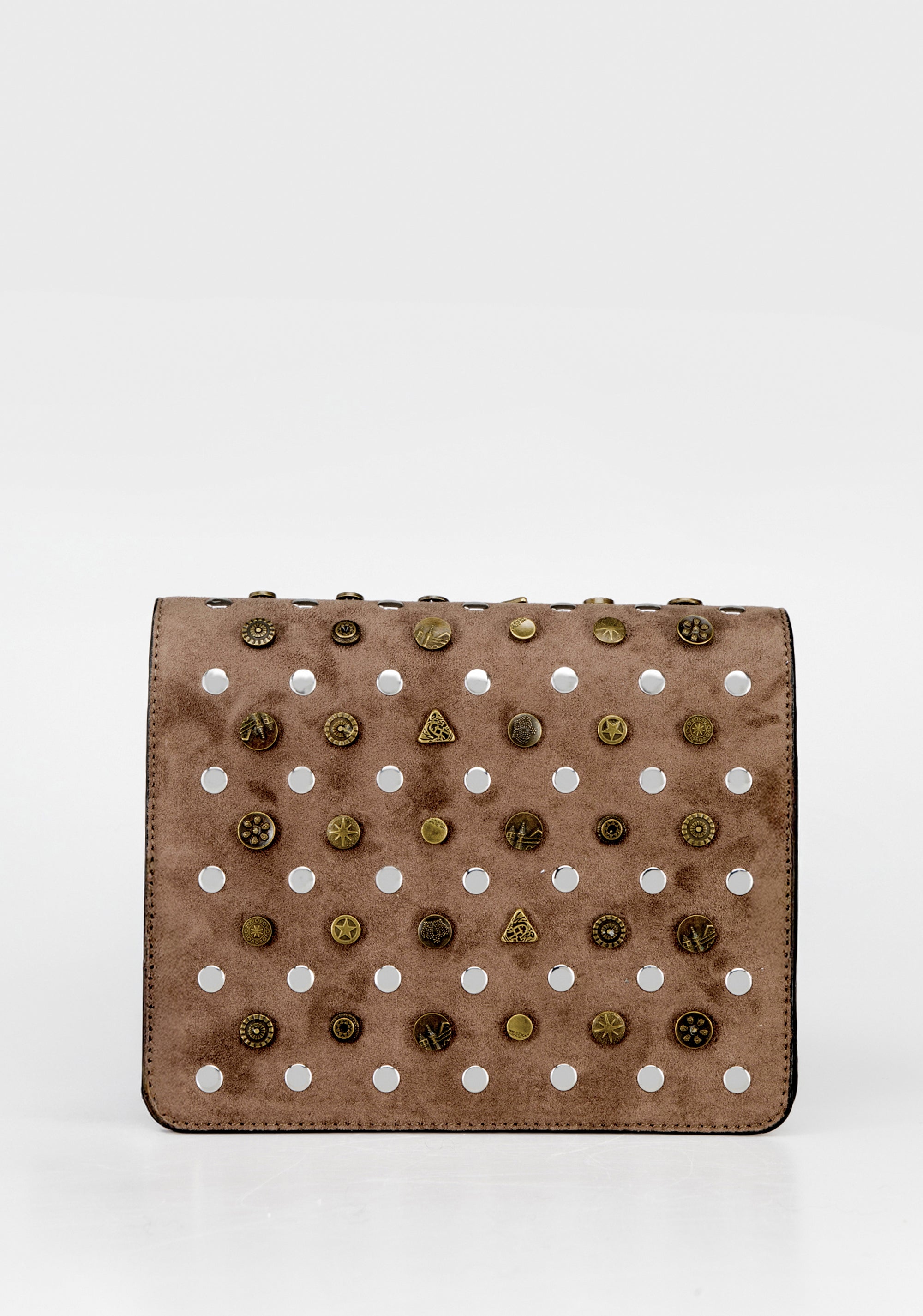 Borsa Clutch tracolla con Borchie Assortite