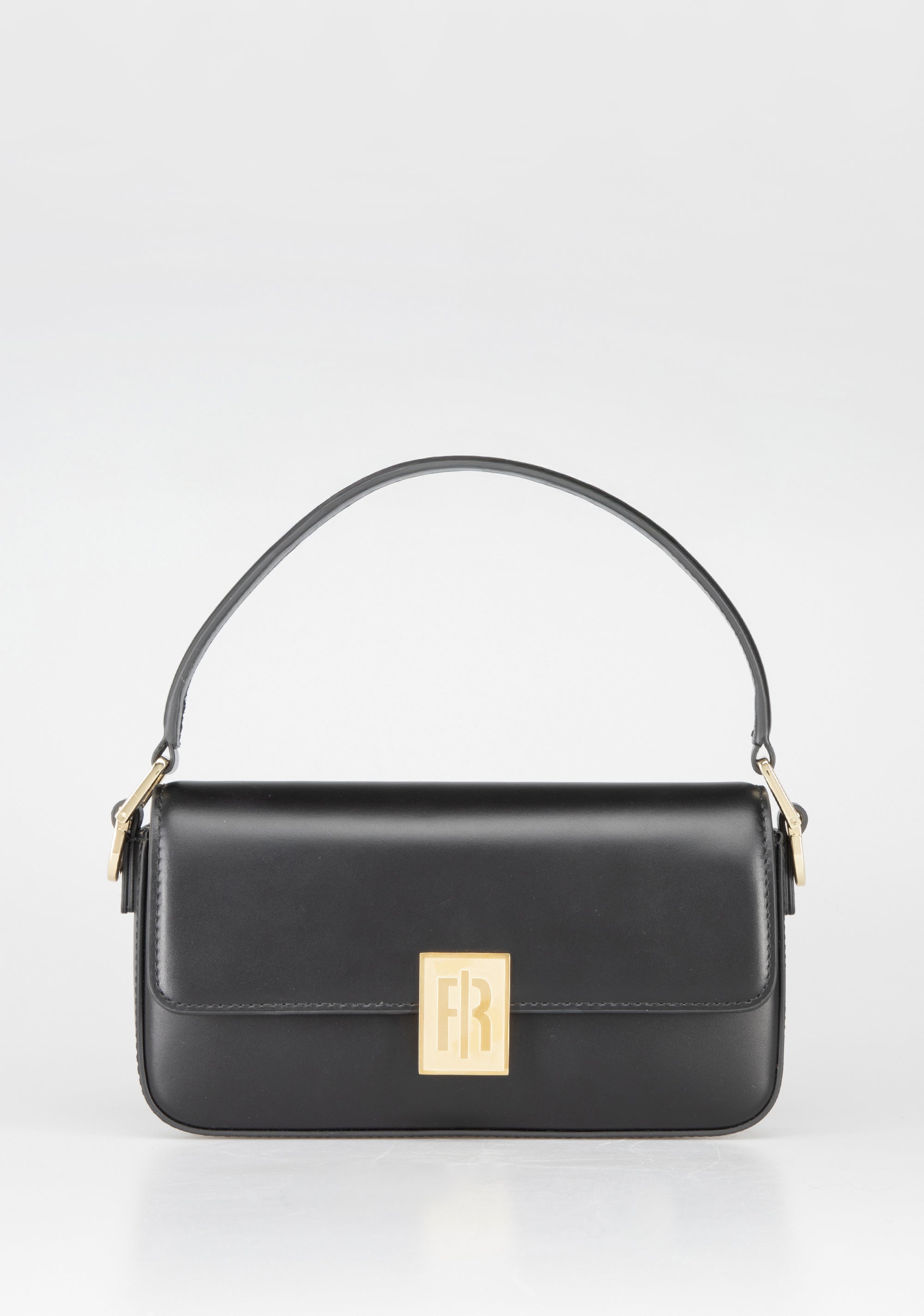 Borsa A Spalla Rettangolare con Logo FR Dorato