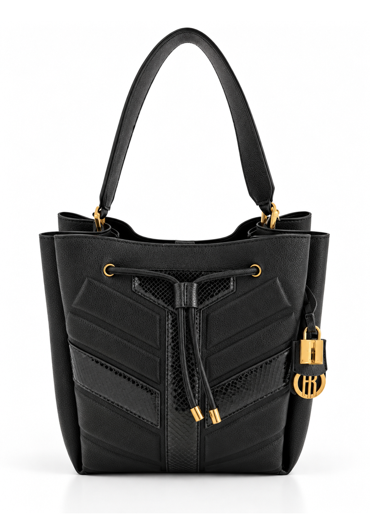 Borsa secchiello in finta pelle con intarsi FB26WB9001P411W8 FRACOMINA