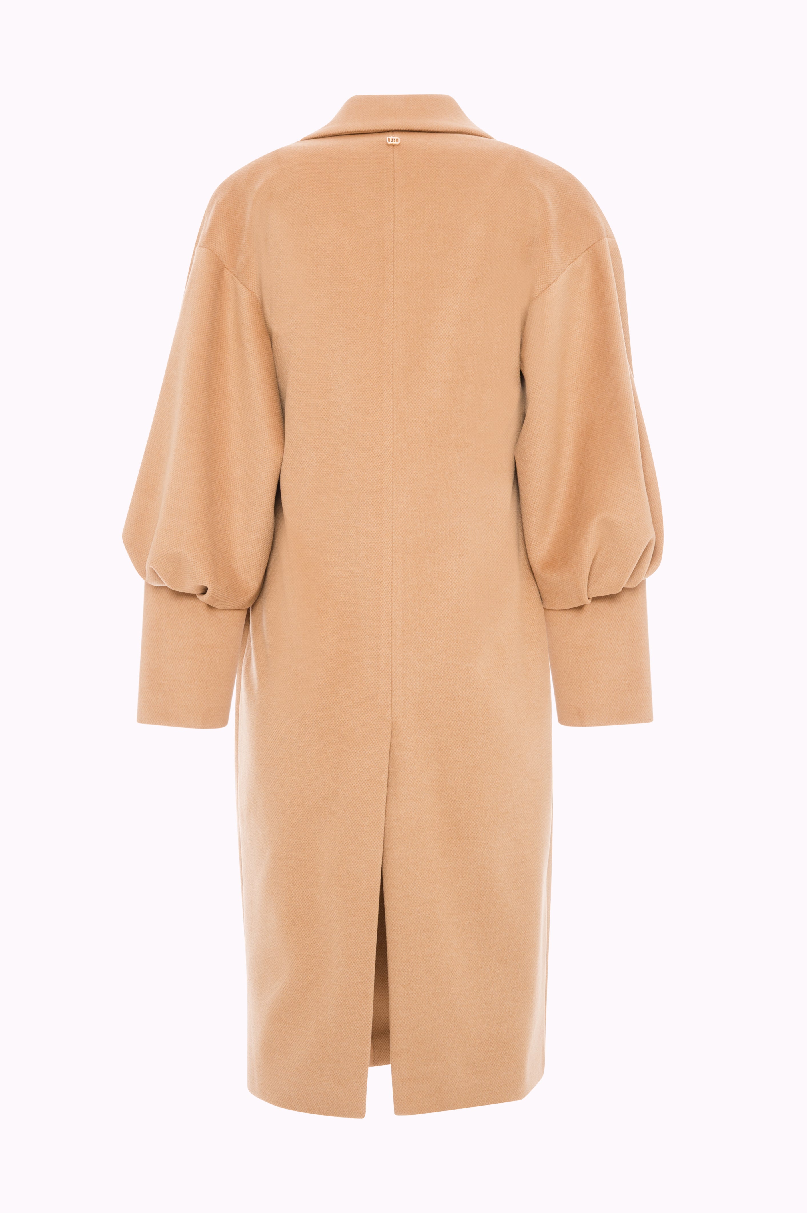 Cappotto Lungo Oversize con Maniche a Palloncino