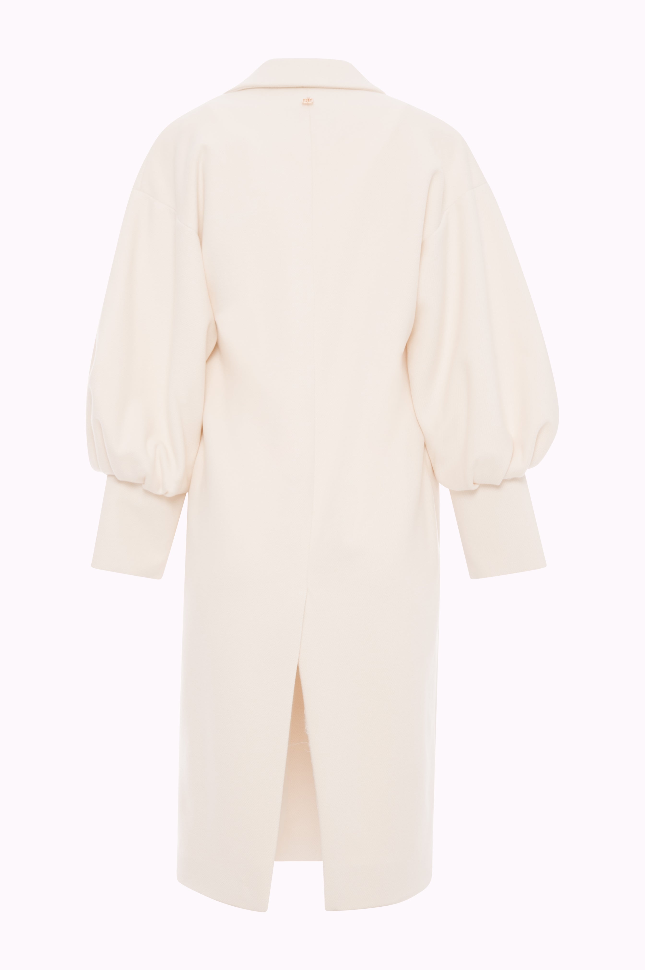 Cappotto Lungo Oversize con Maniche a Palloncino
