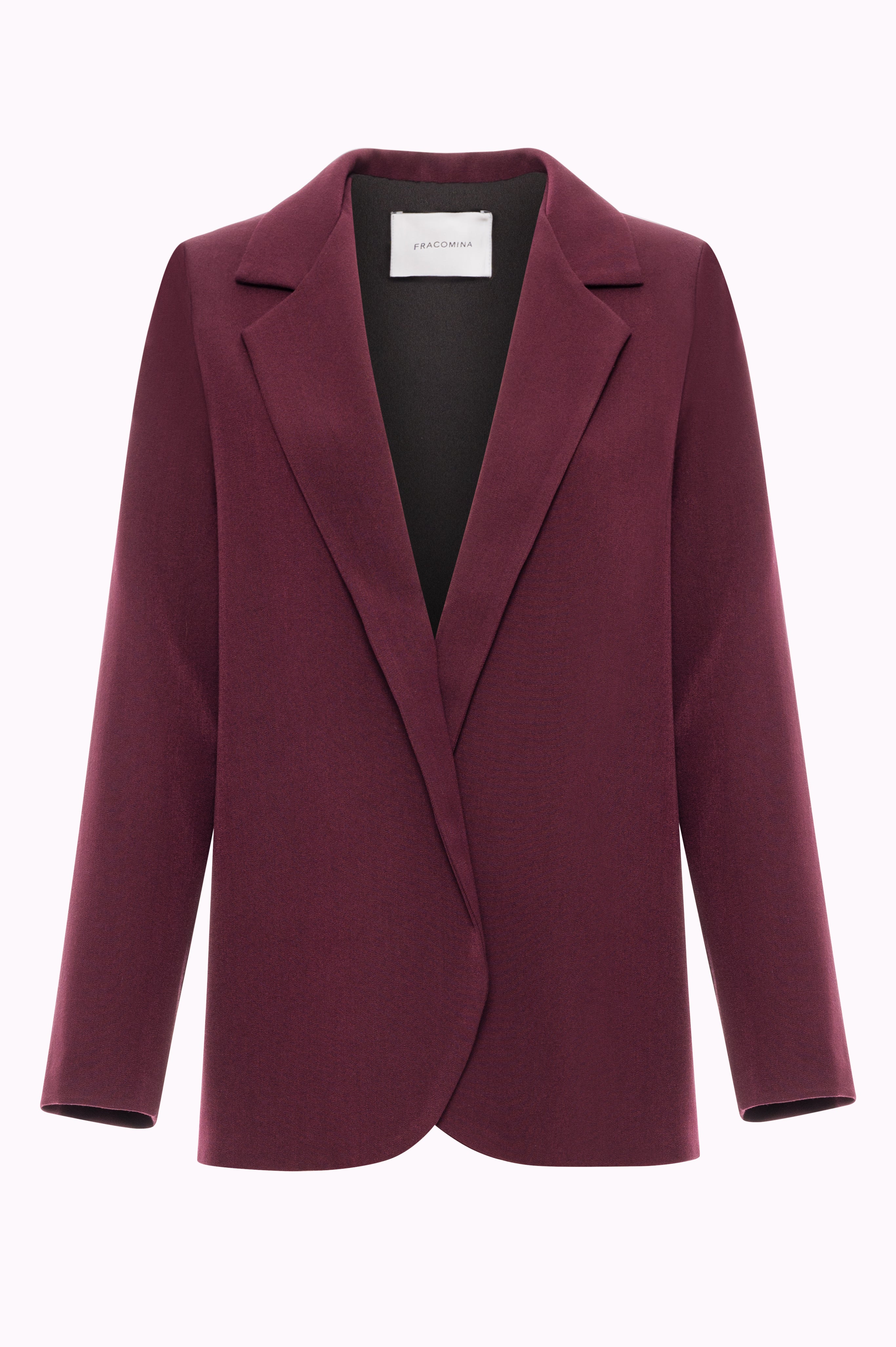 Blazer Aperto Sciancrato in Tessuto Strutturato