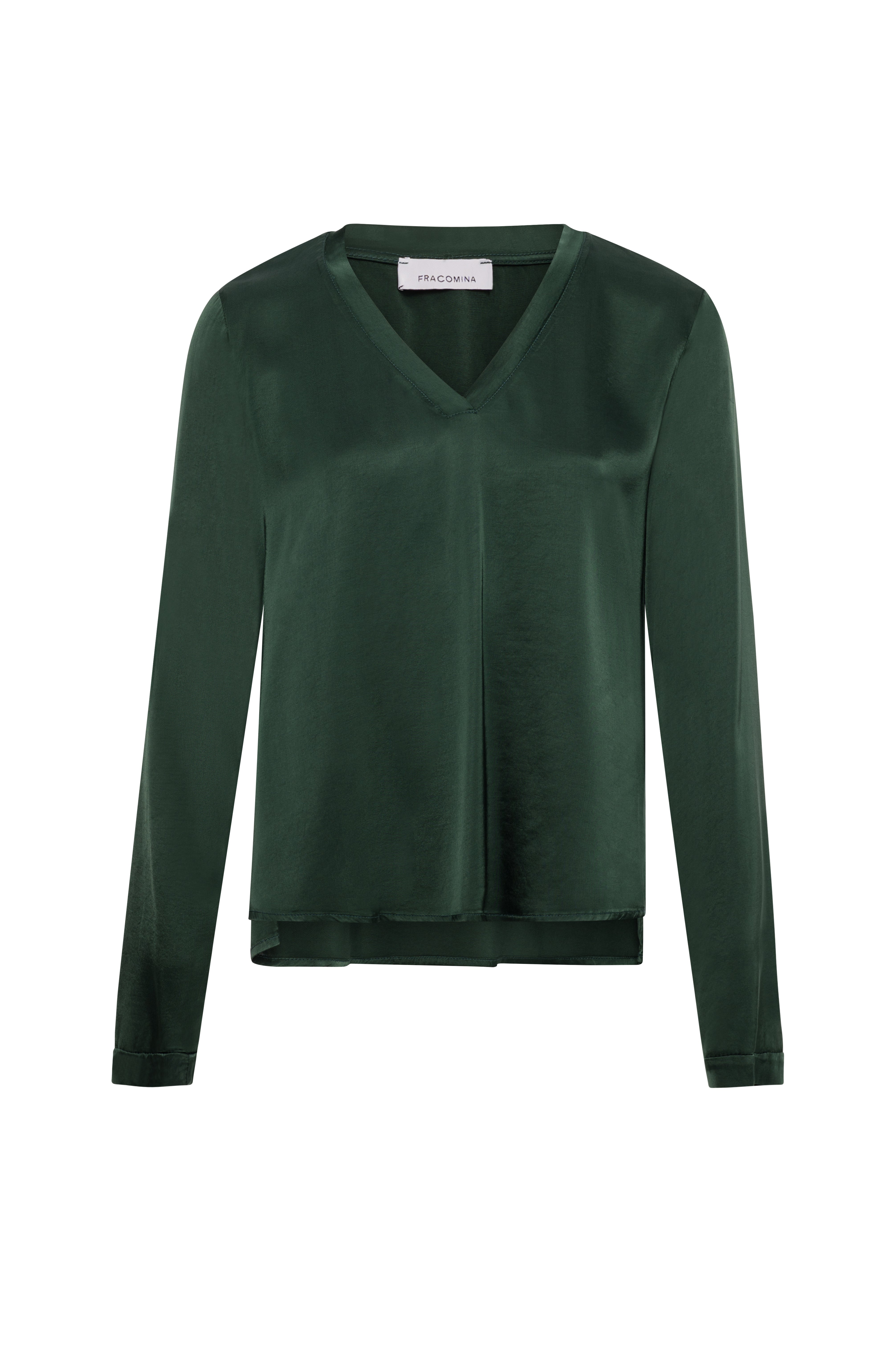 Blusa Effetto Seta con Scollo a V
