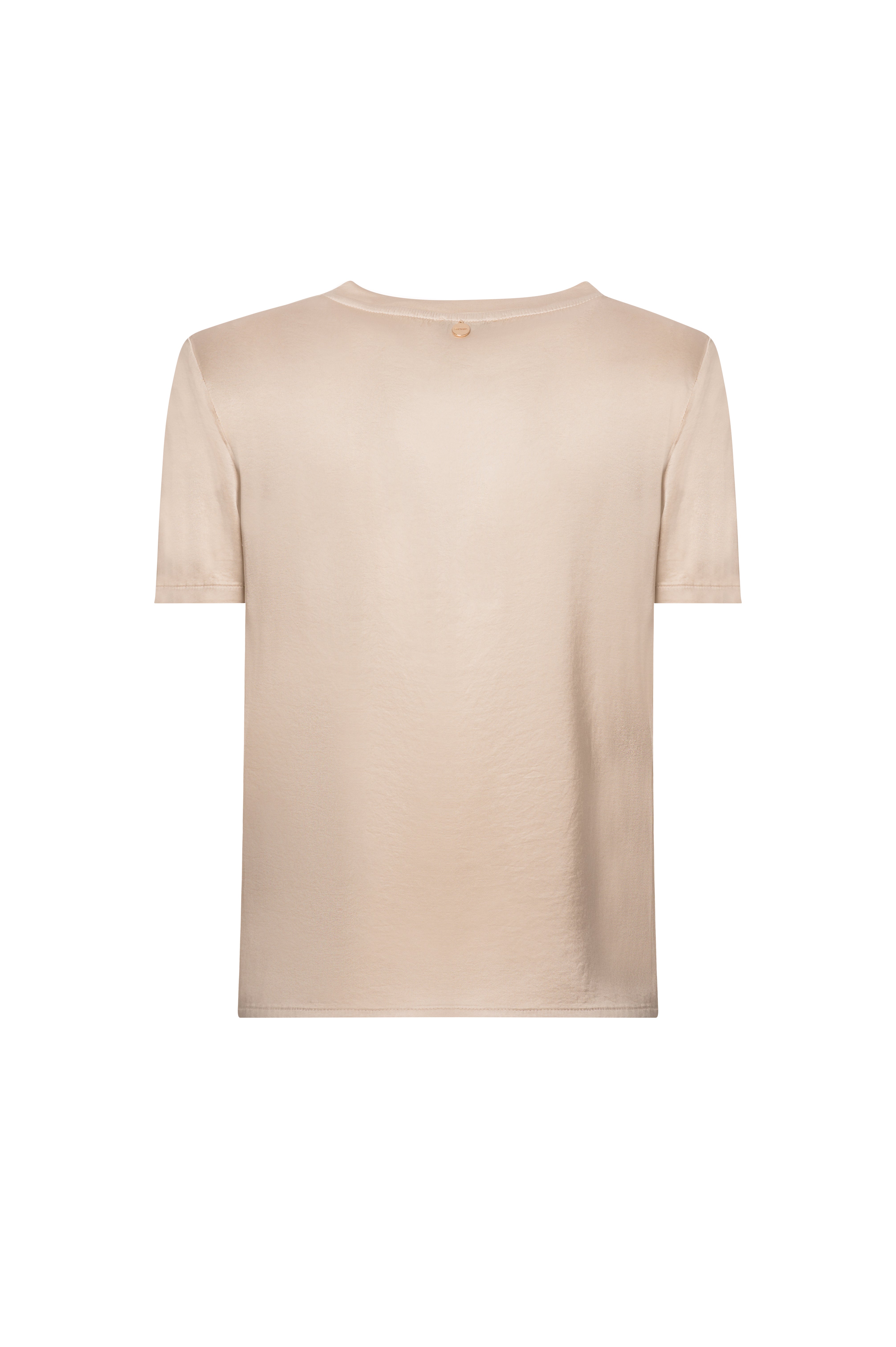 T-shirt Effetto Seta a Girocollo