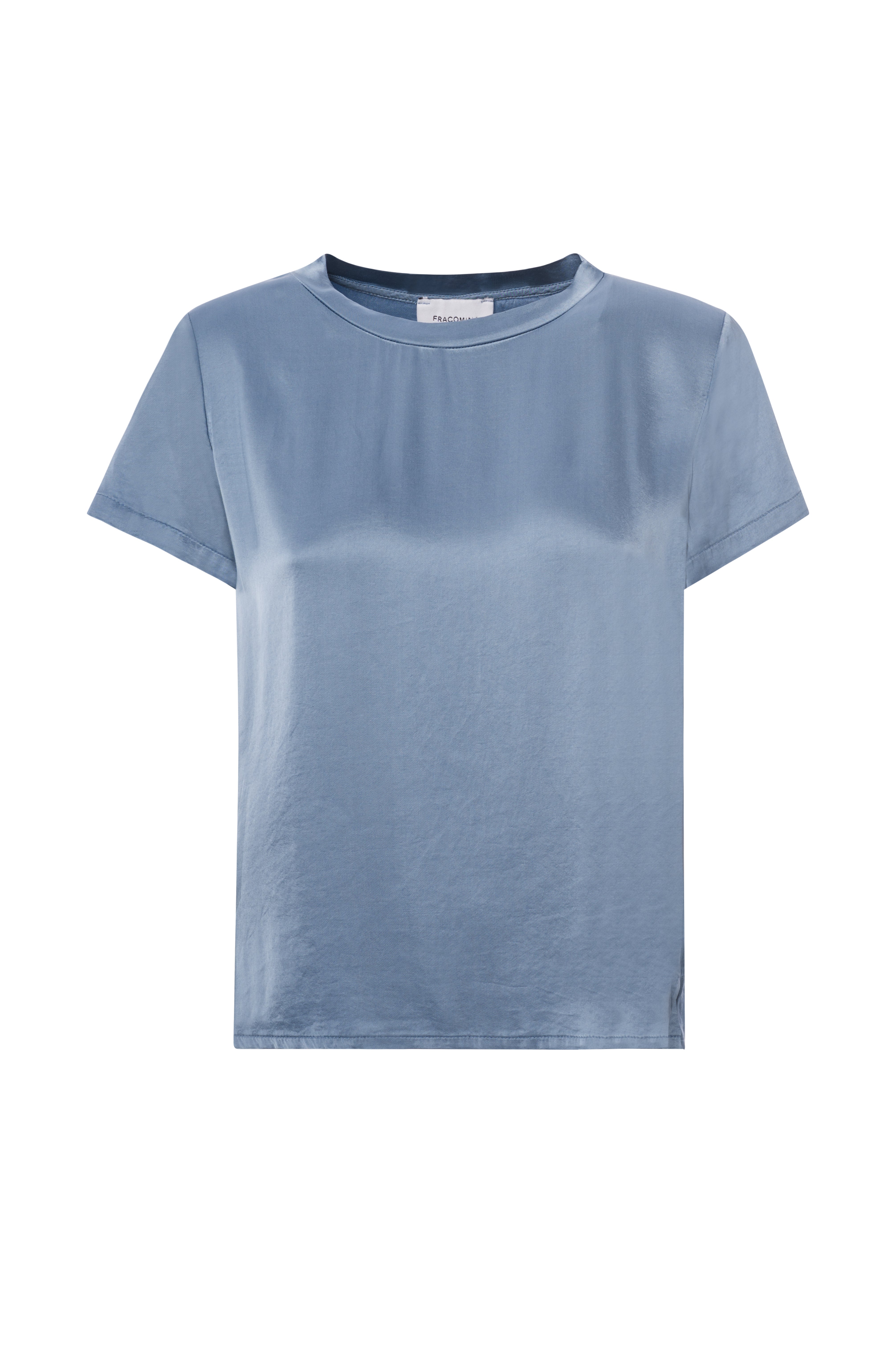 T-shirt Effetto Seta a Girocollo