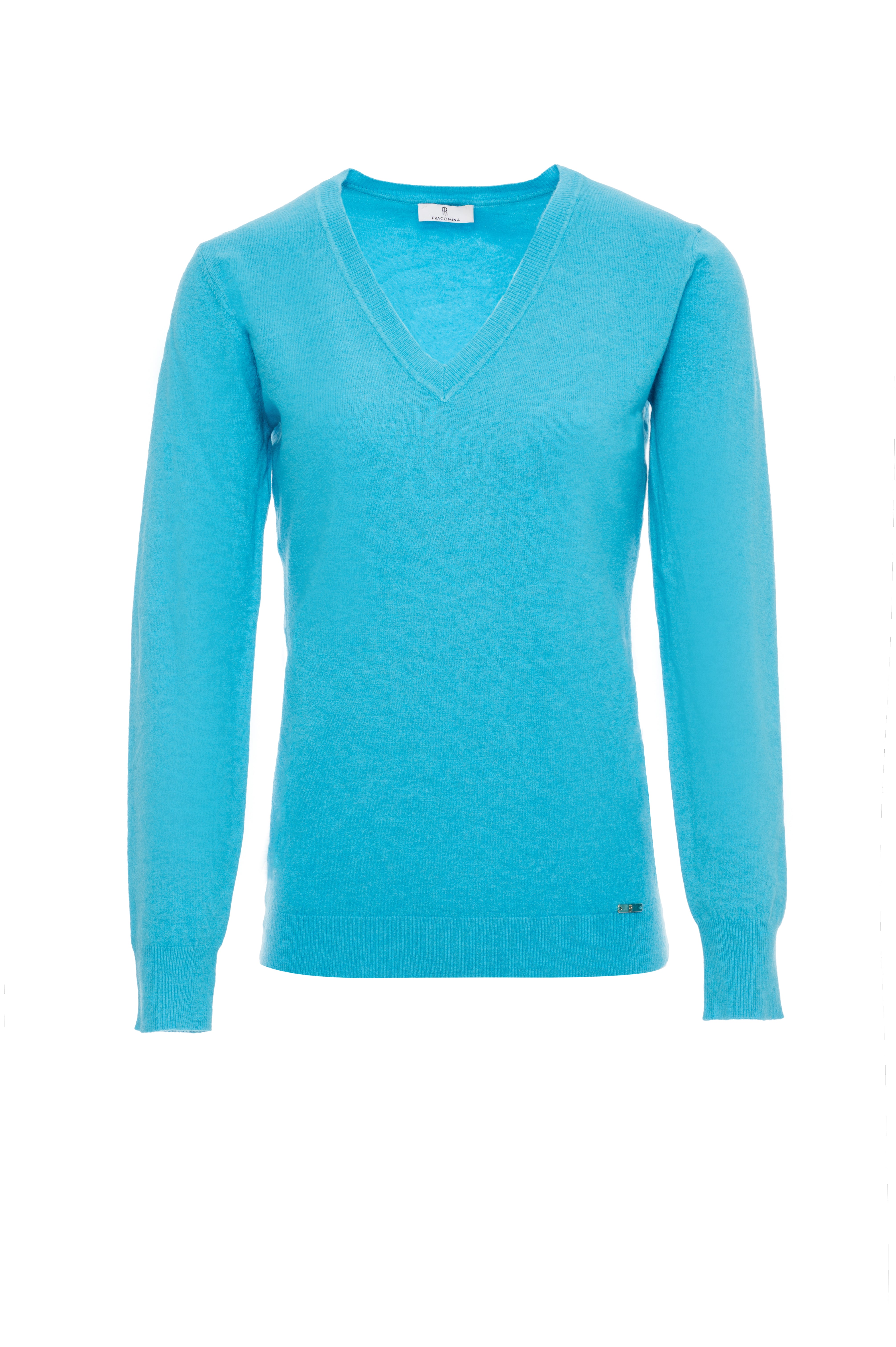 Maglia con Scollo a V in Maglia Fine