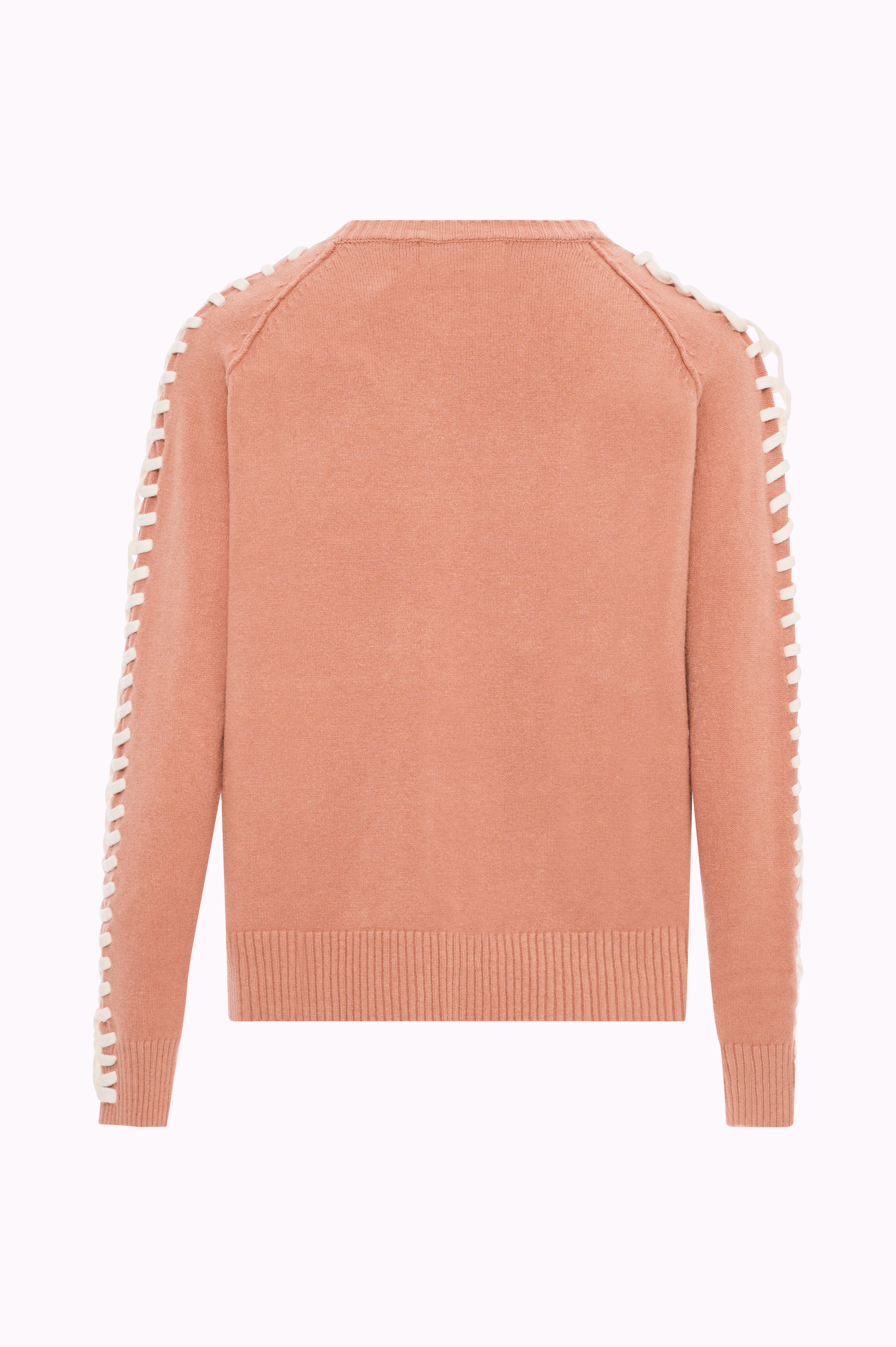 Maglione Girocollo con Dettaglio a Catena sulle Maniche