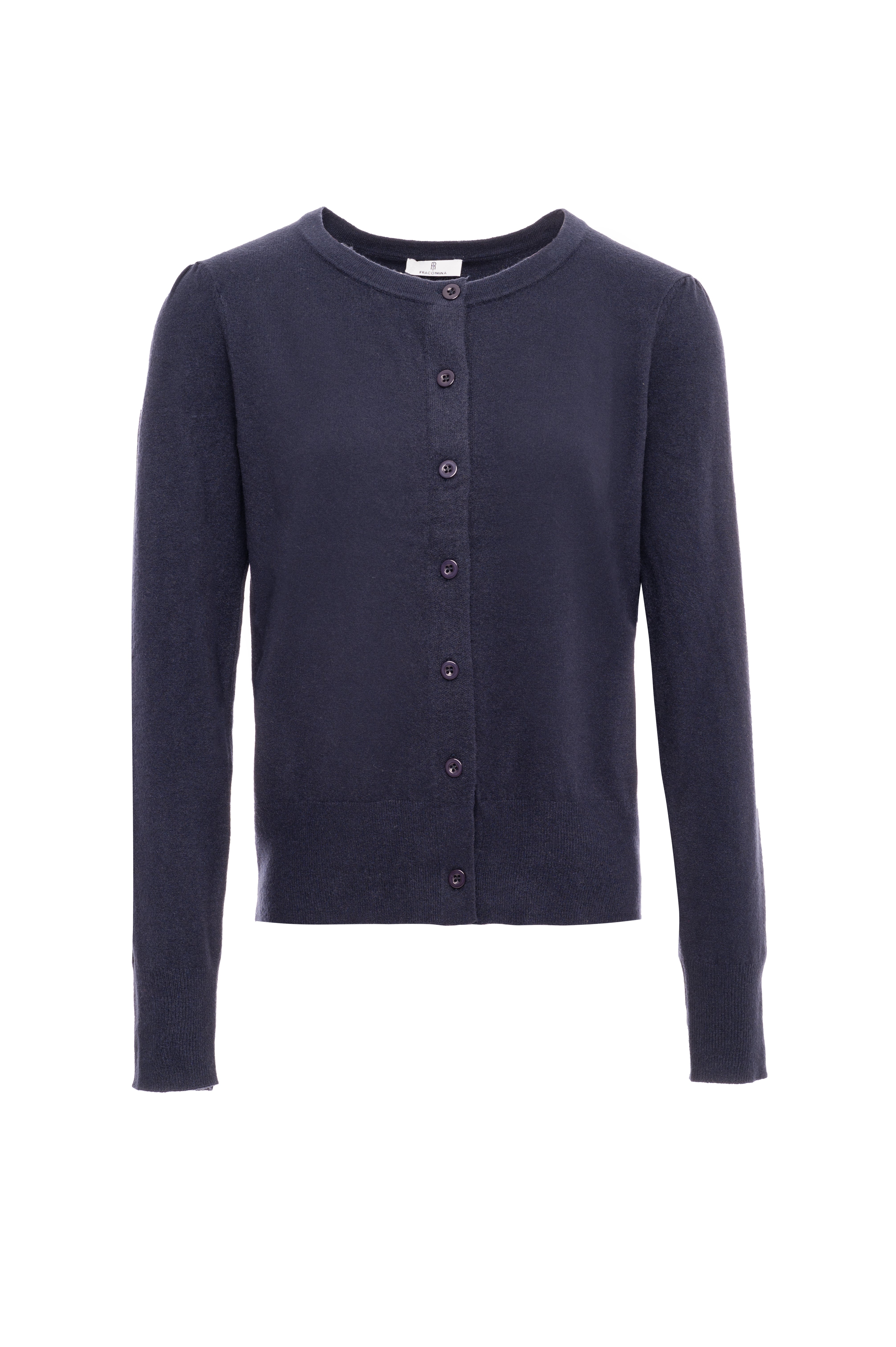 Cardigan Girocollo Classico in Maglia Fine