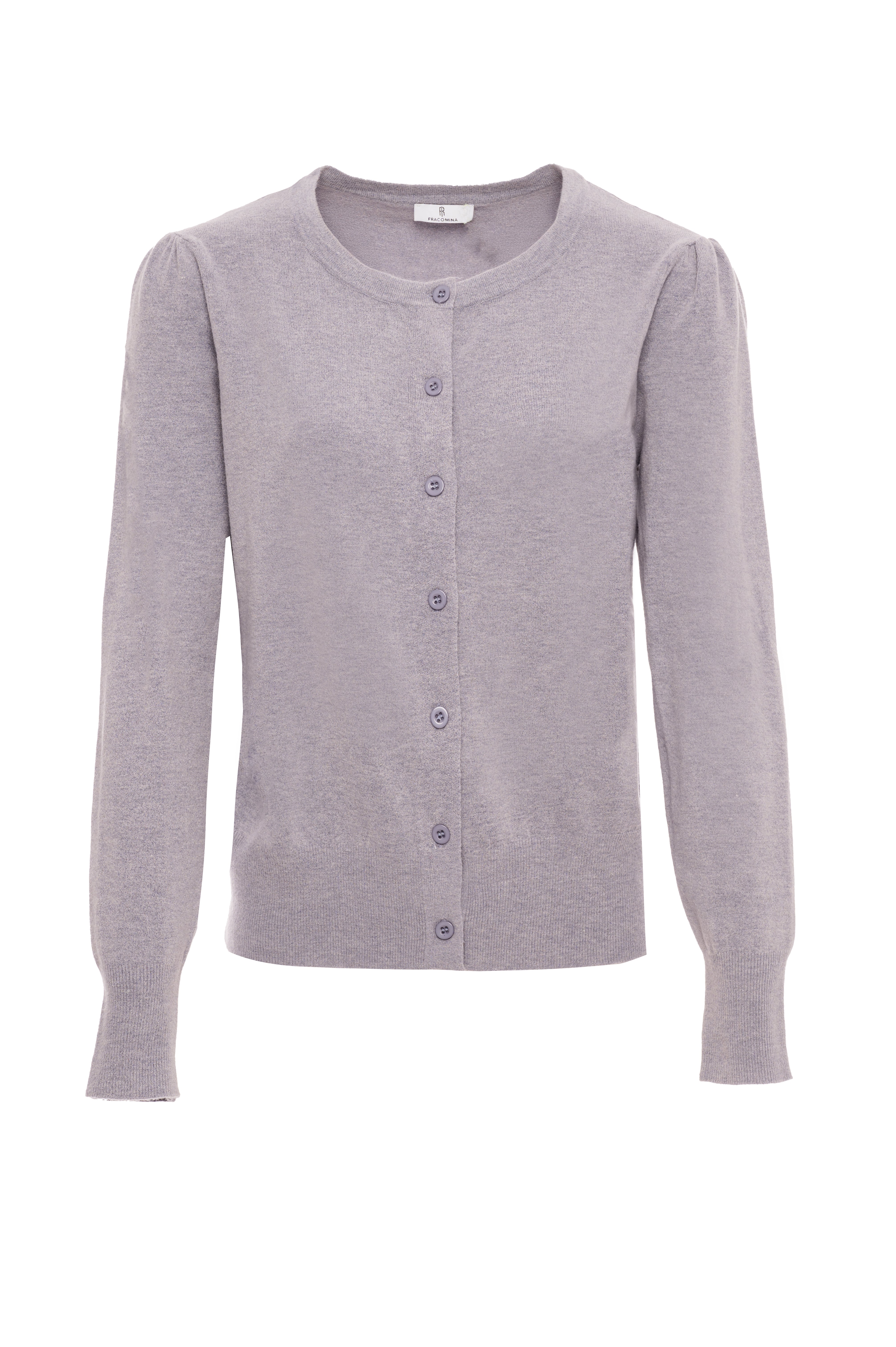 Cardigan Girocollo Classico in Maglia Fine