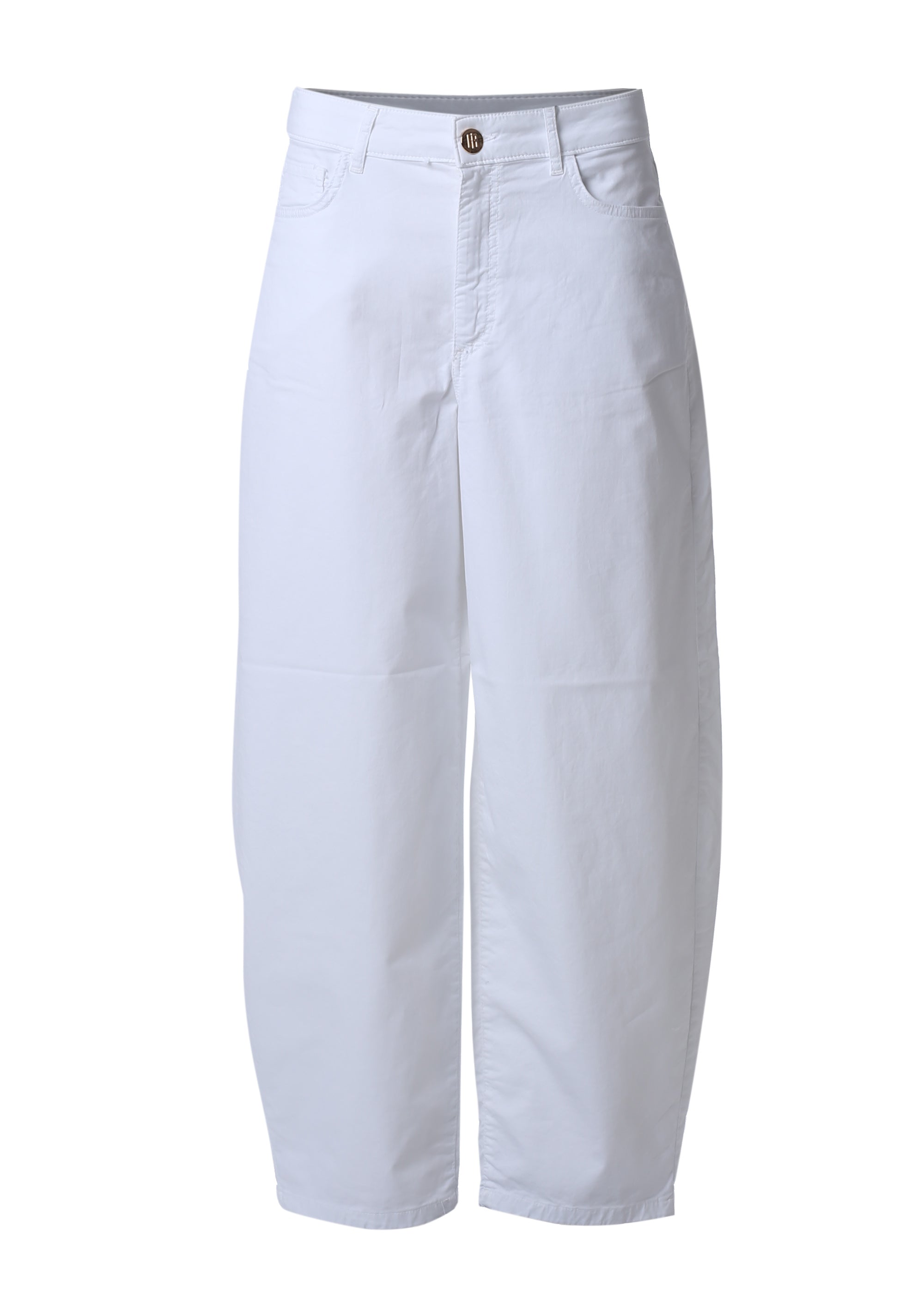Pantaloni Balloon a Vita Alta con Dettagli Gold