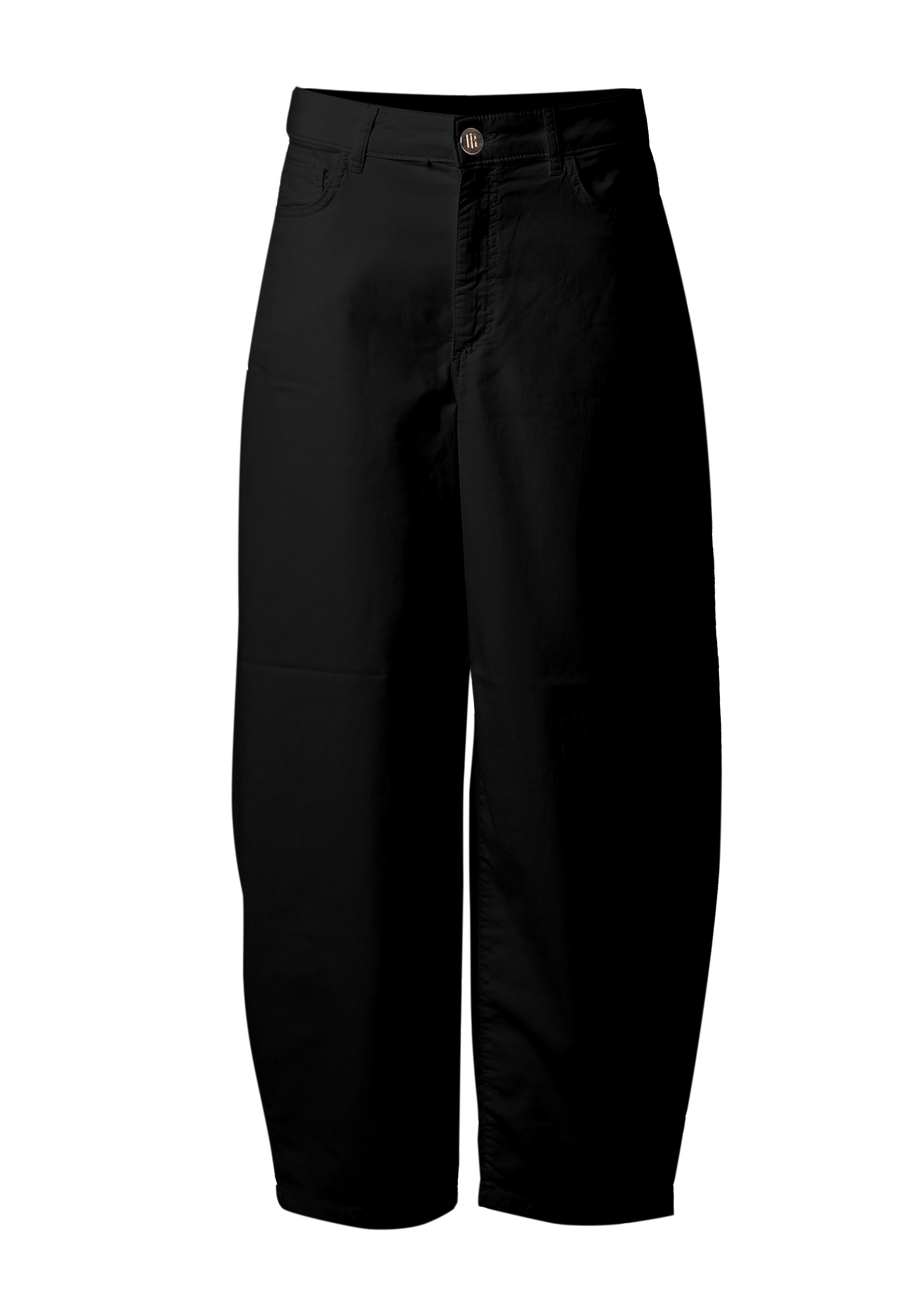 Pantaloni Balloon a Vita Alta con Dettagli Gold