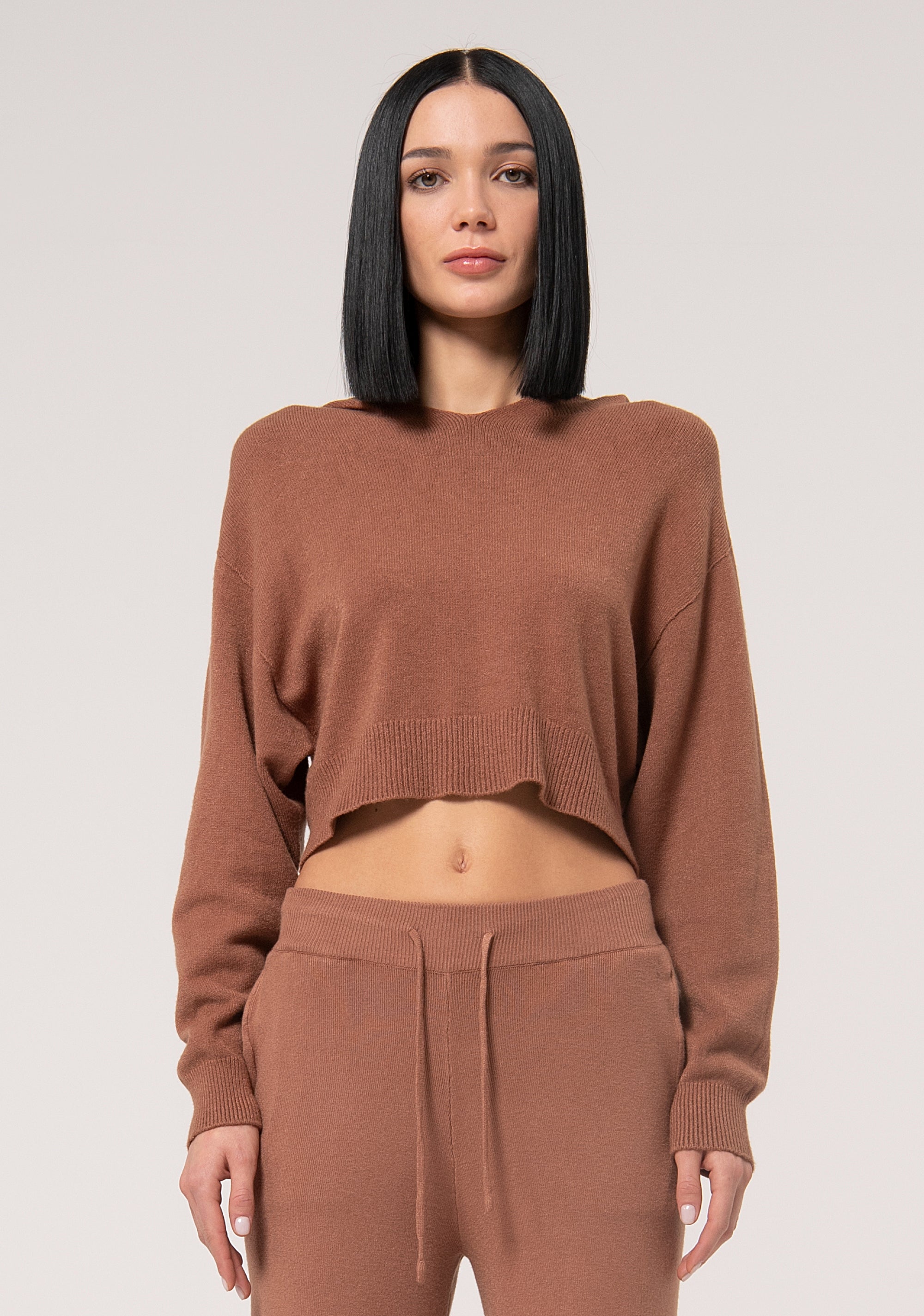 Maglia crop con cappuccio FJ24WT7009K42001-315 Fracomina