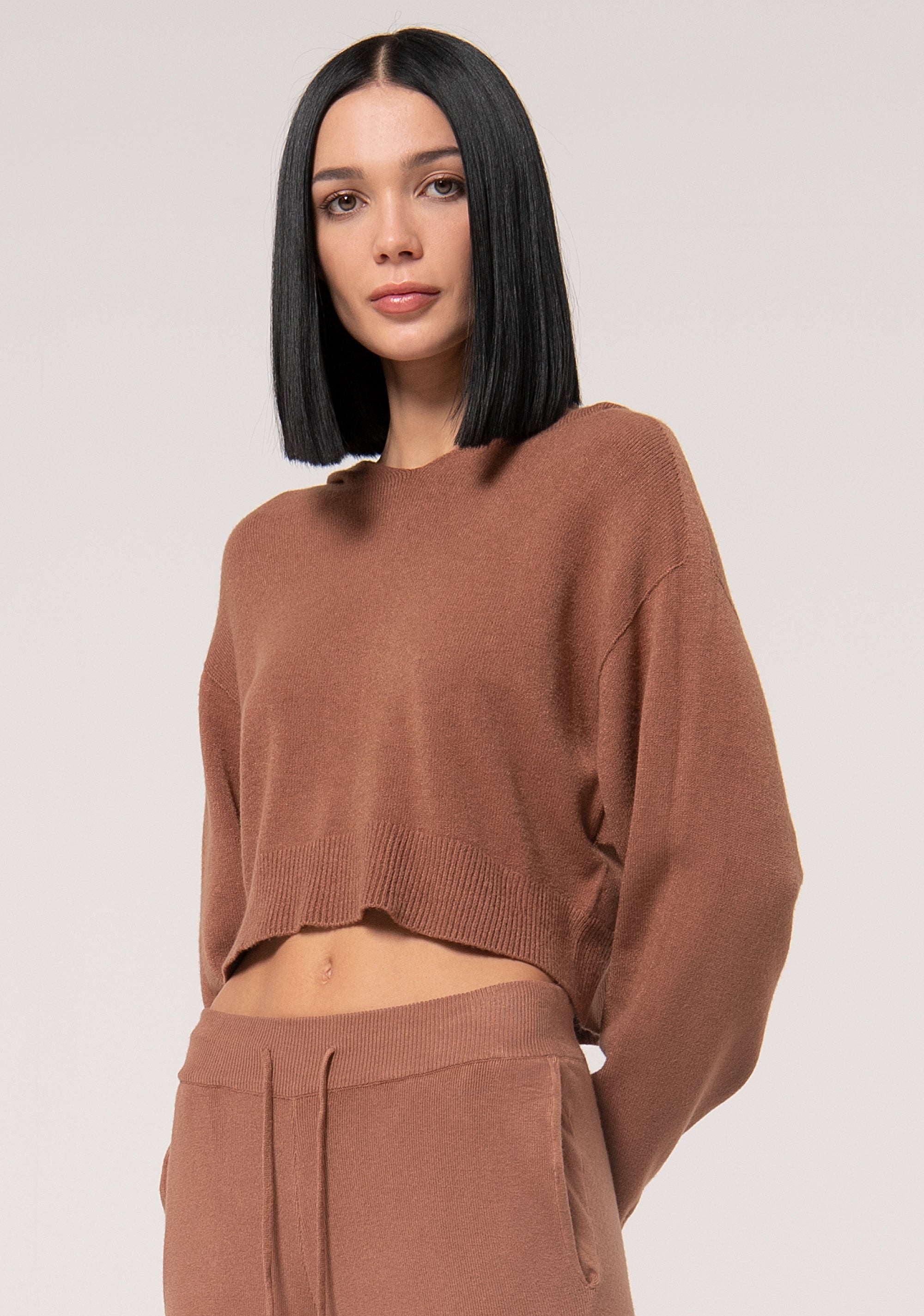 Maglia crop con cappuccio FJ24WT7009K42001-315 Fracomina