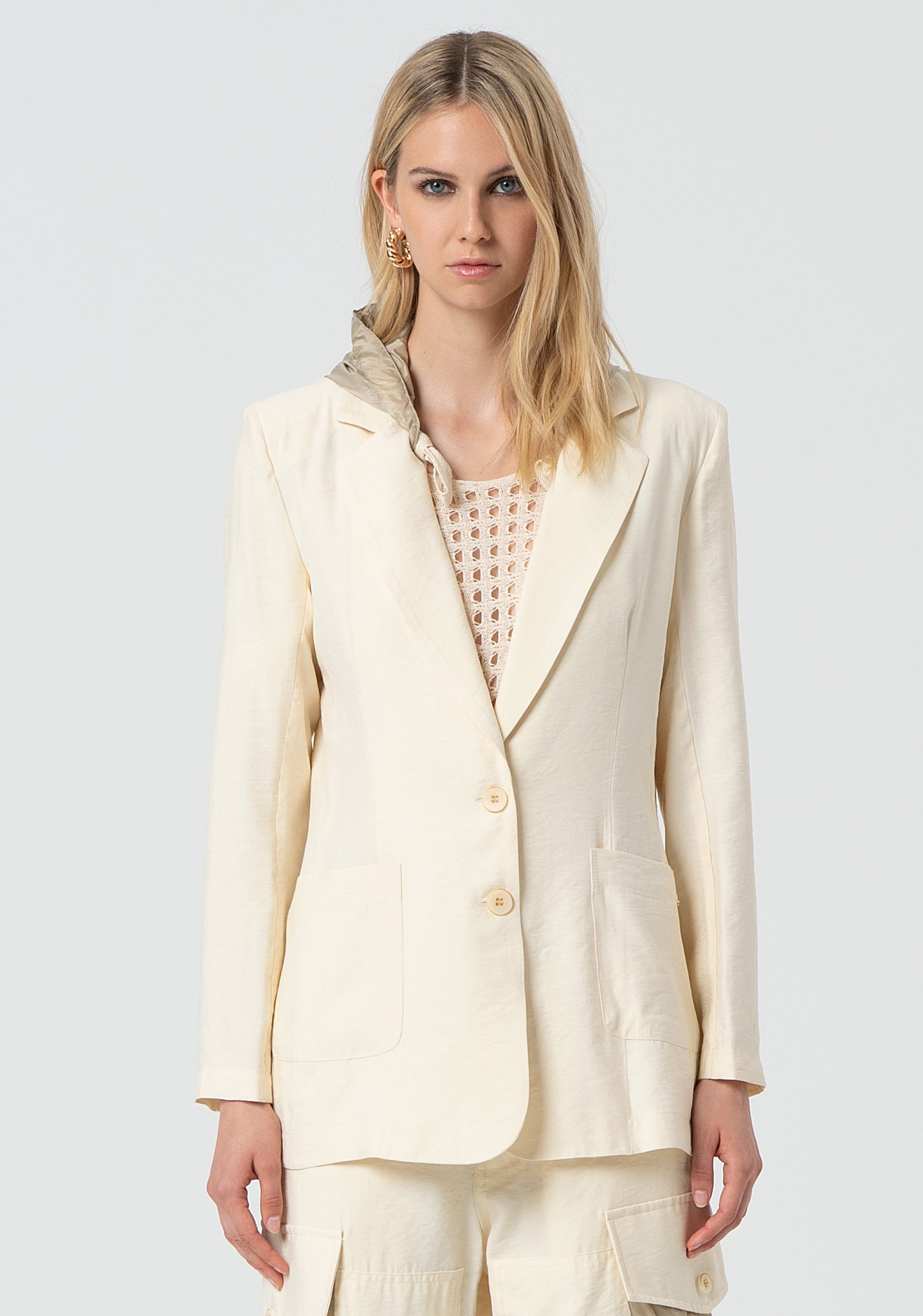 Blazer regular in viscosa FJ25SJ3001W42601-B59 Fracomina