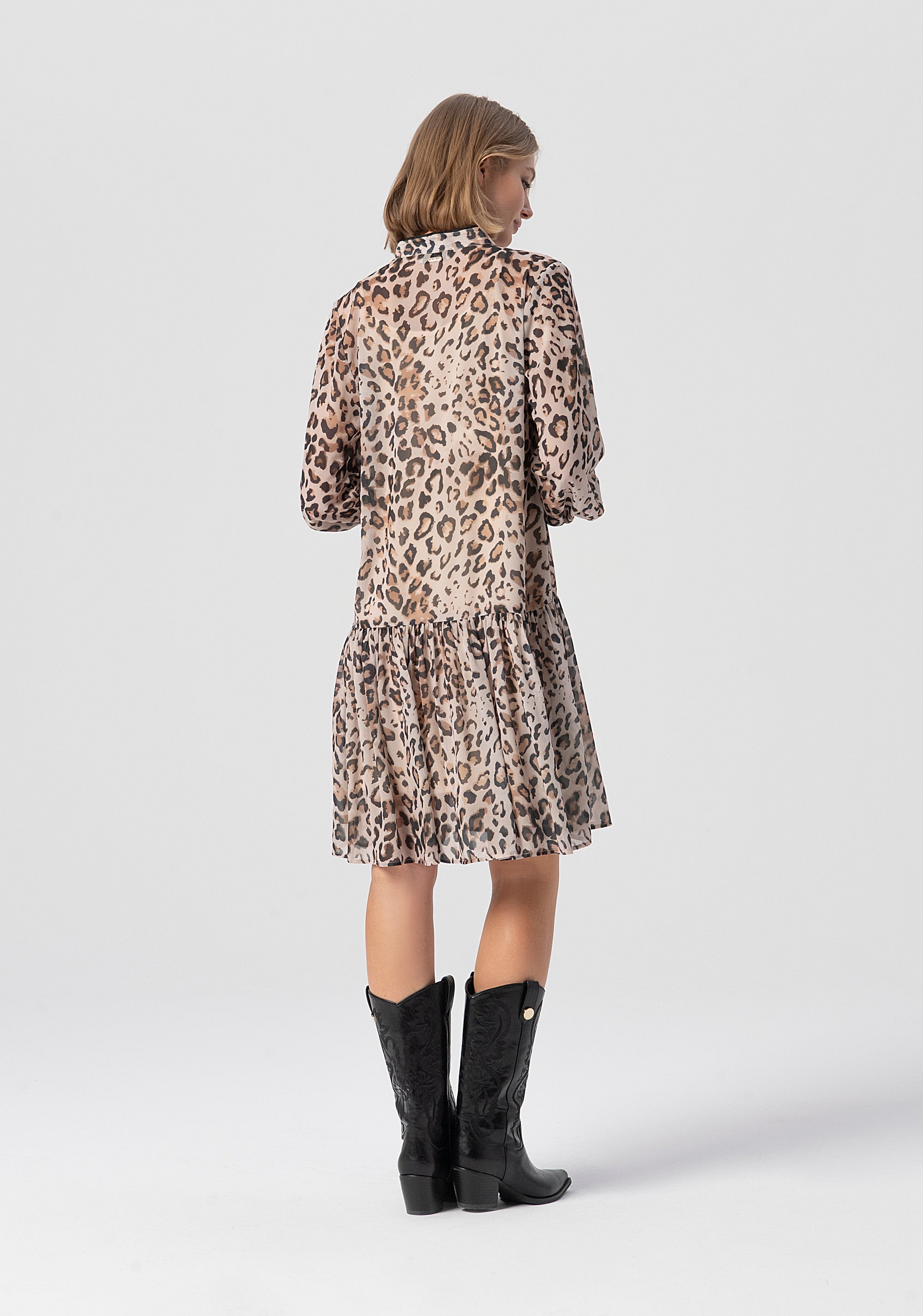 Abito linea morbida mini con stampa animalier FJ25WD1004W41201-C80 Fracomina