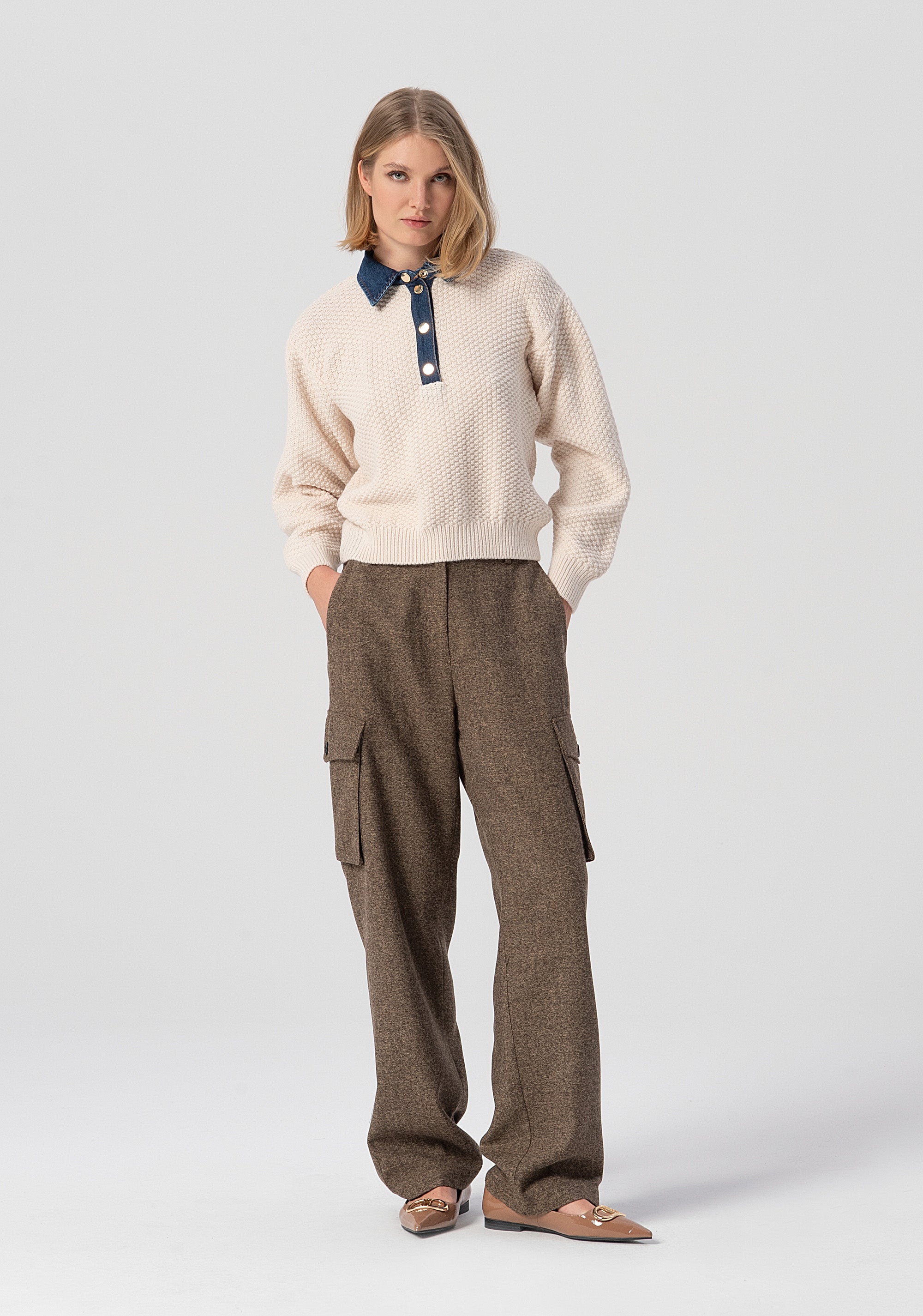 Maglia regular con lana ed alpaca FJ25WT7016K47801-G19 Fracomina