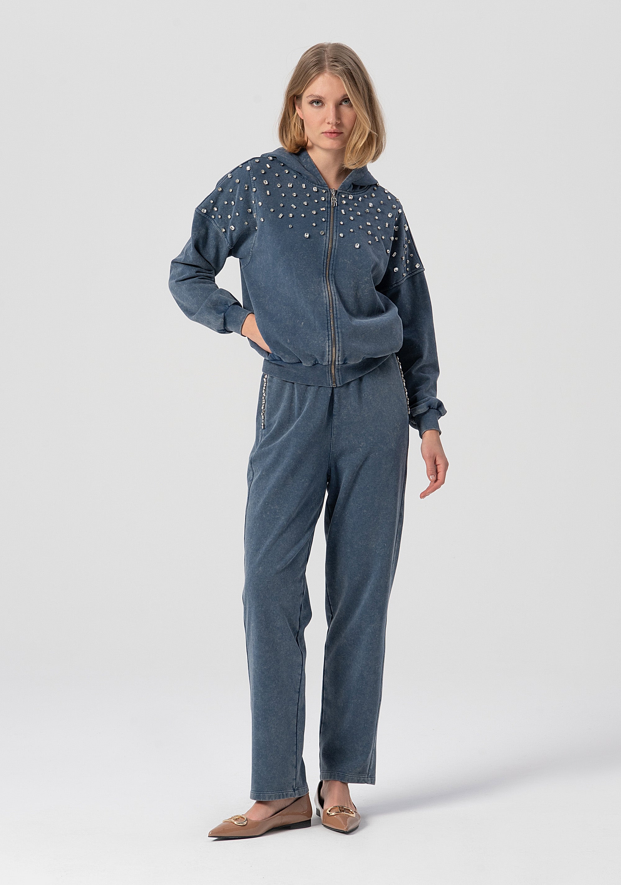 Felpa regular con cappuccio FJ25WT9001F409O3-166 Fracomina