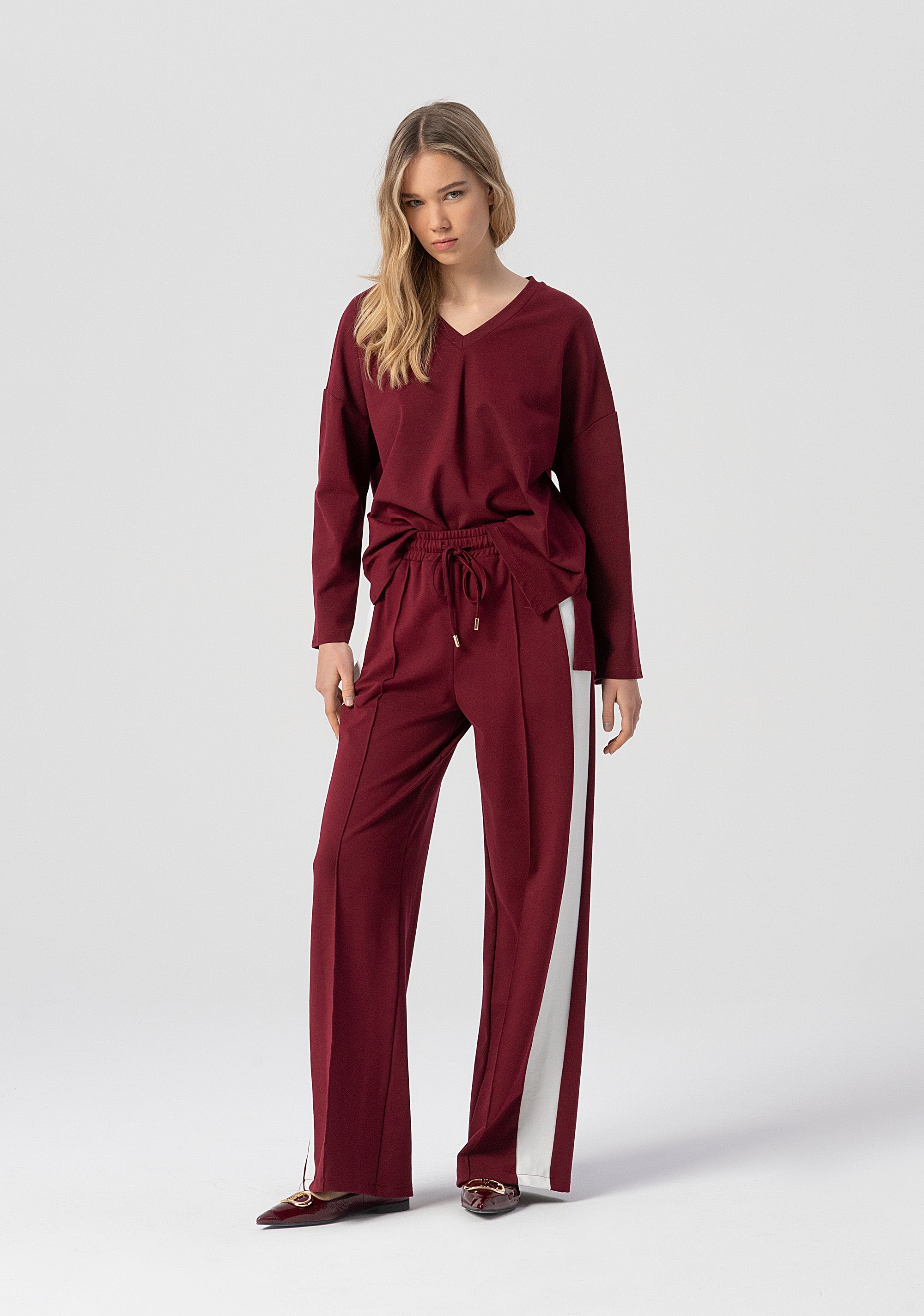 Pantaloni a palazzo in viscosa FJ25WV3002W72701-M22 Fracomina