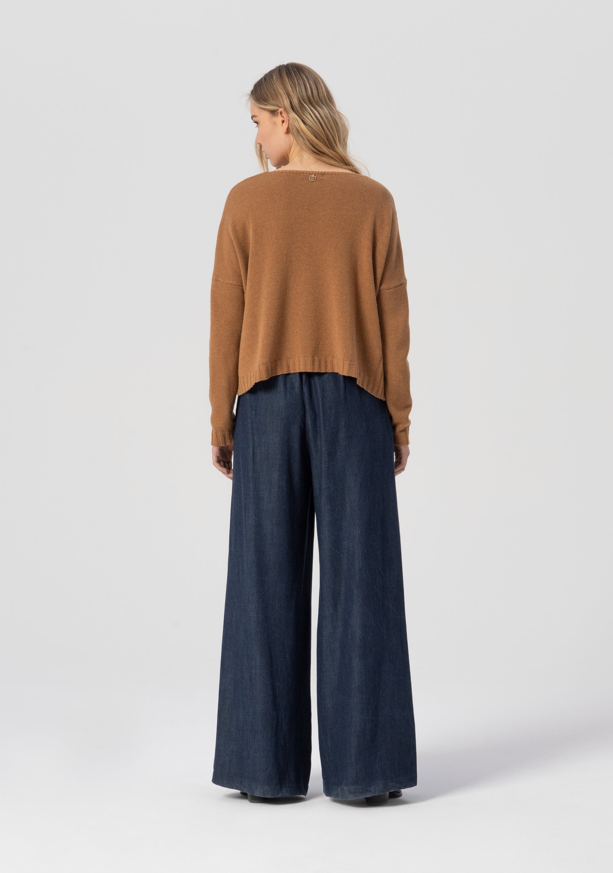 Pantalone a palazzo in fluido lyocell FJ25WV3003W78301-166 Fracomina