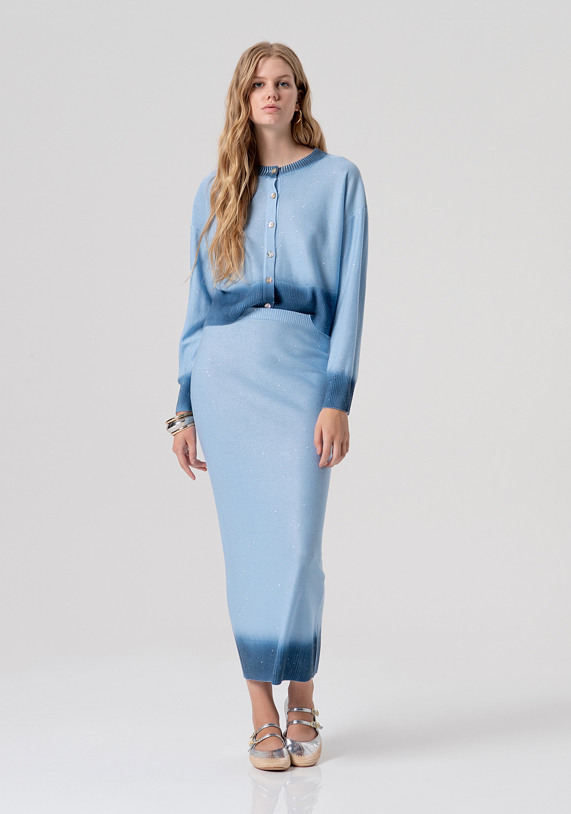 Gonna aderente lunga in maglia FJ26SG4001K413J5-M43 Fracomina