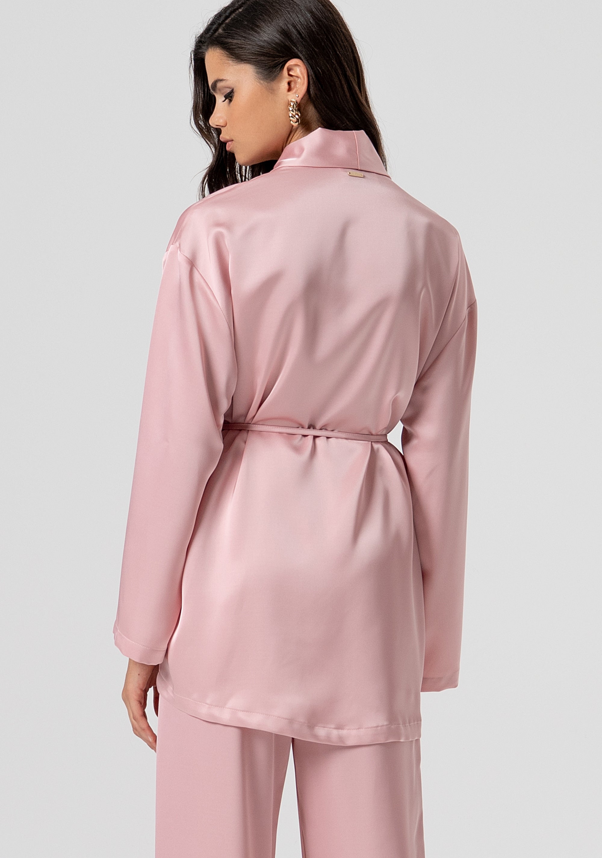 Giacca regular modello kimono in raso FJ26SJ3001W47001-103 Fracomina