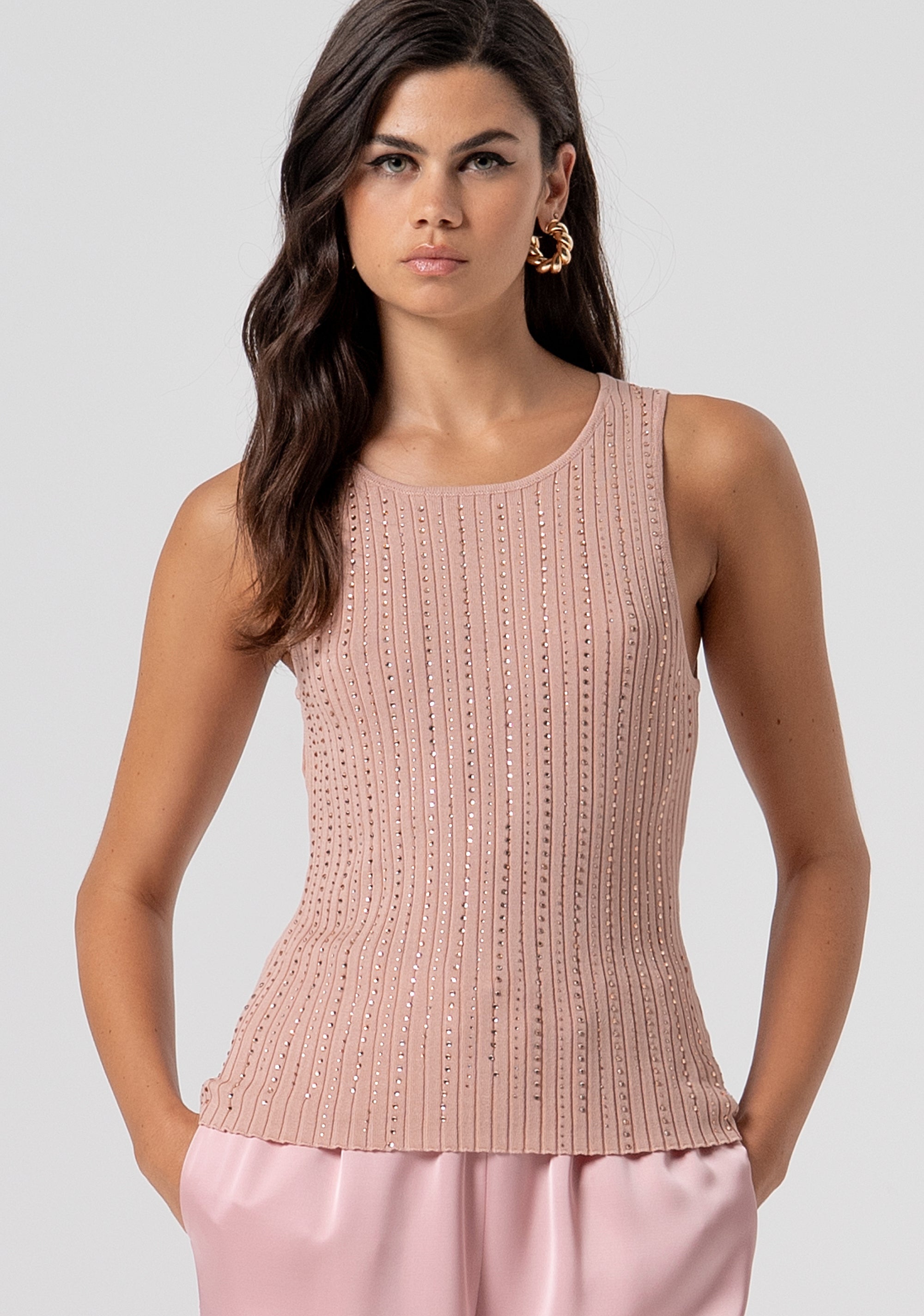 Top senza maniche in maglia FJ26ST4003K416R9-103 Fracomina