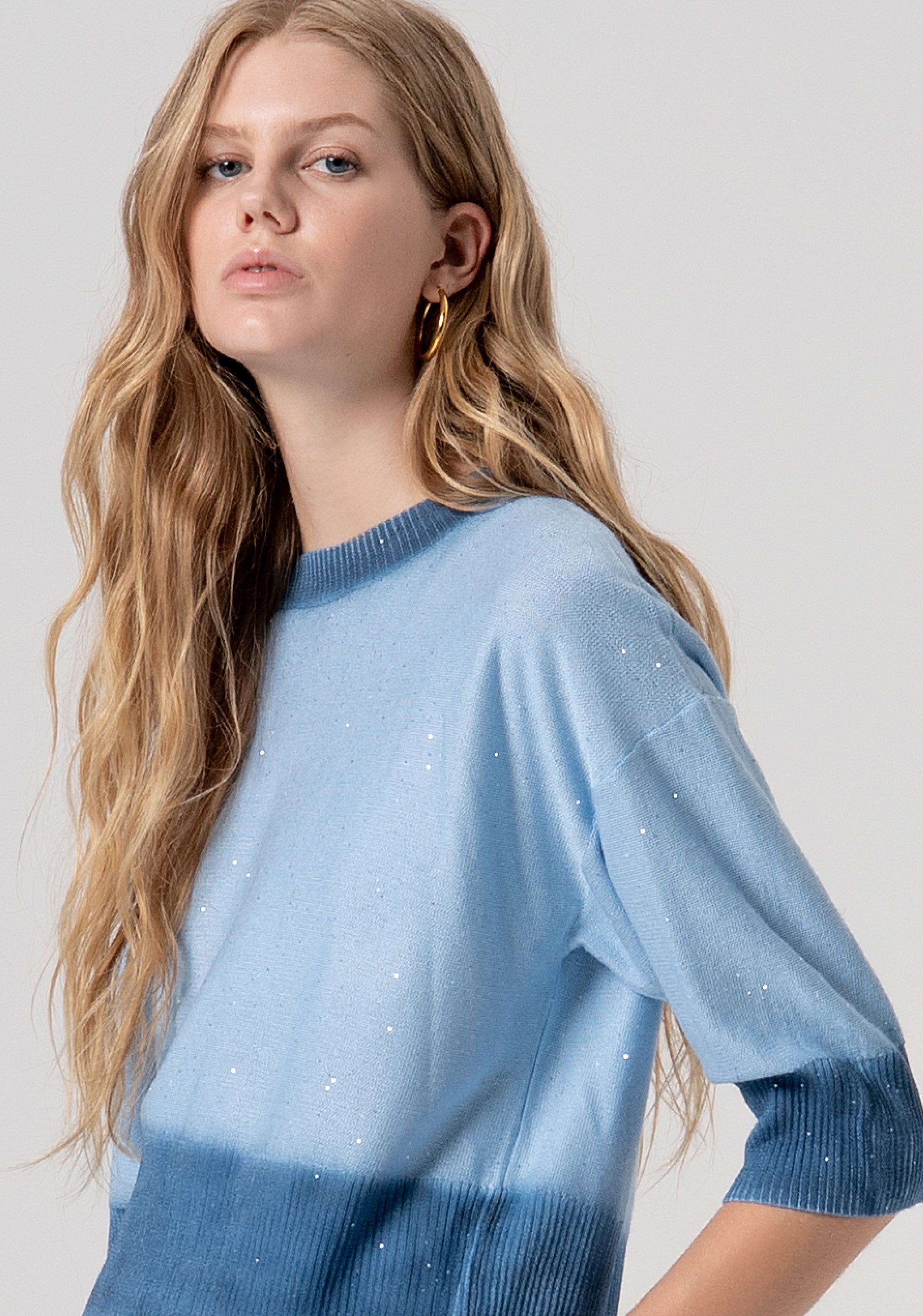 Maglia regular con glitter FJ26ST7005K413J5-M43 Fracomina