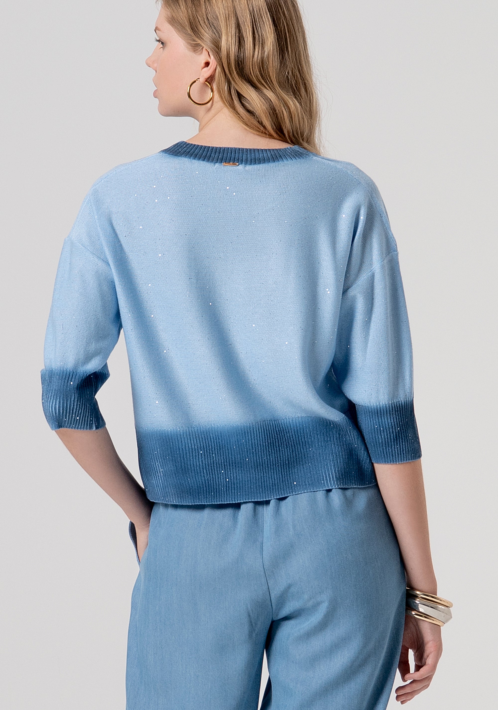 Maglia regular con glitter FJ26ST7005K413J5-M43 Fracomina