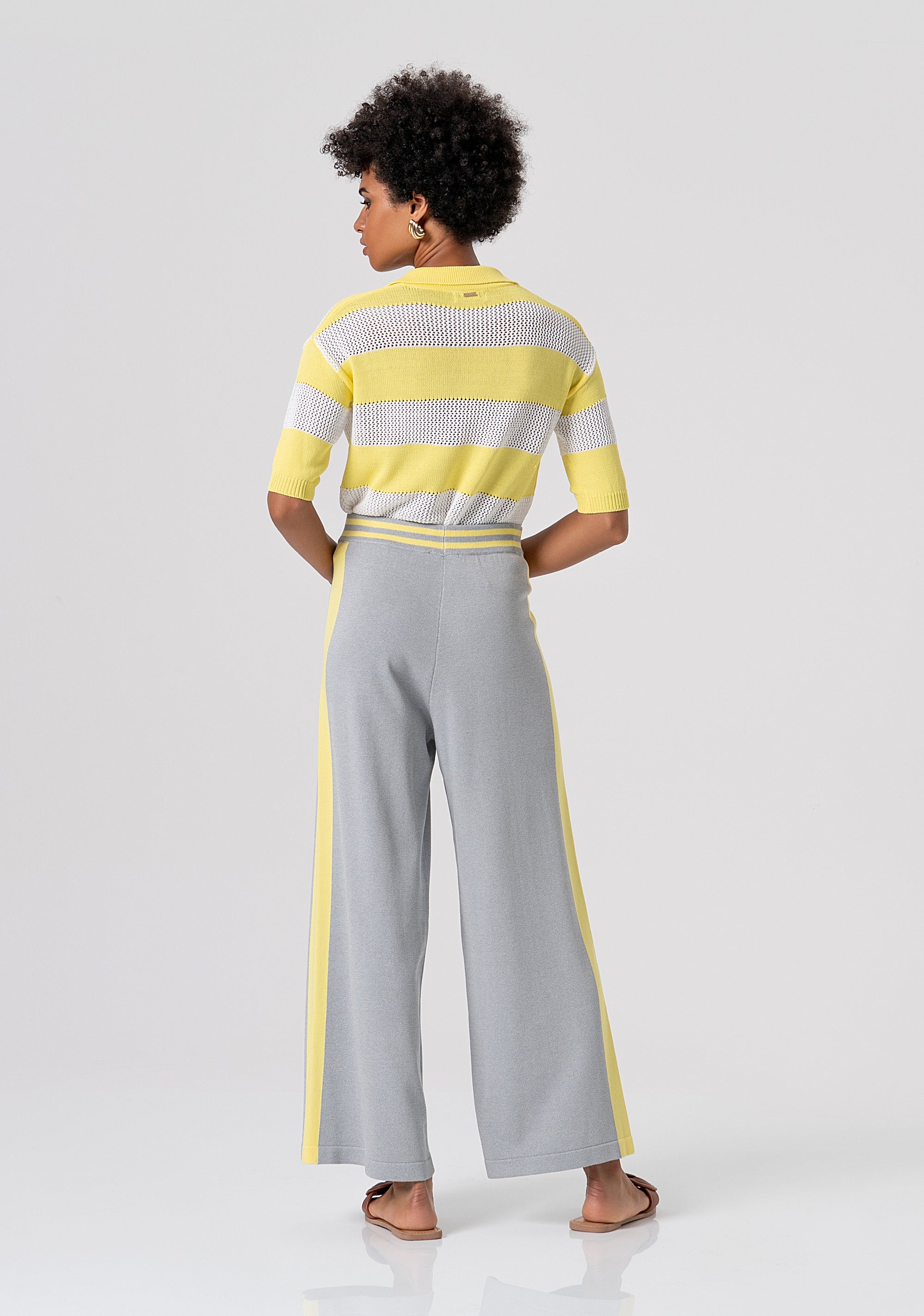 Pantalone wide a palazzo in maglia FJ26SV3007K41801-M48 Fracomina