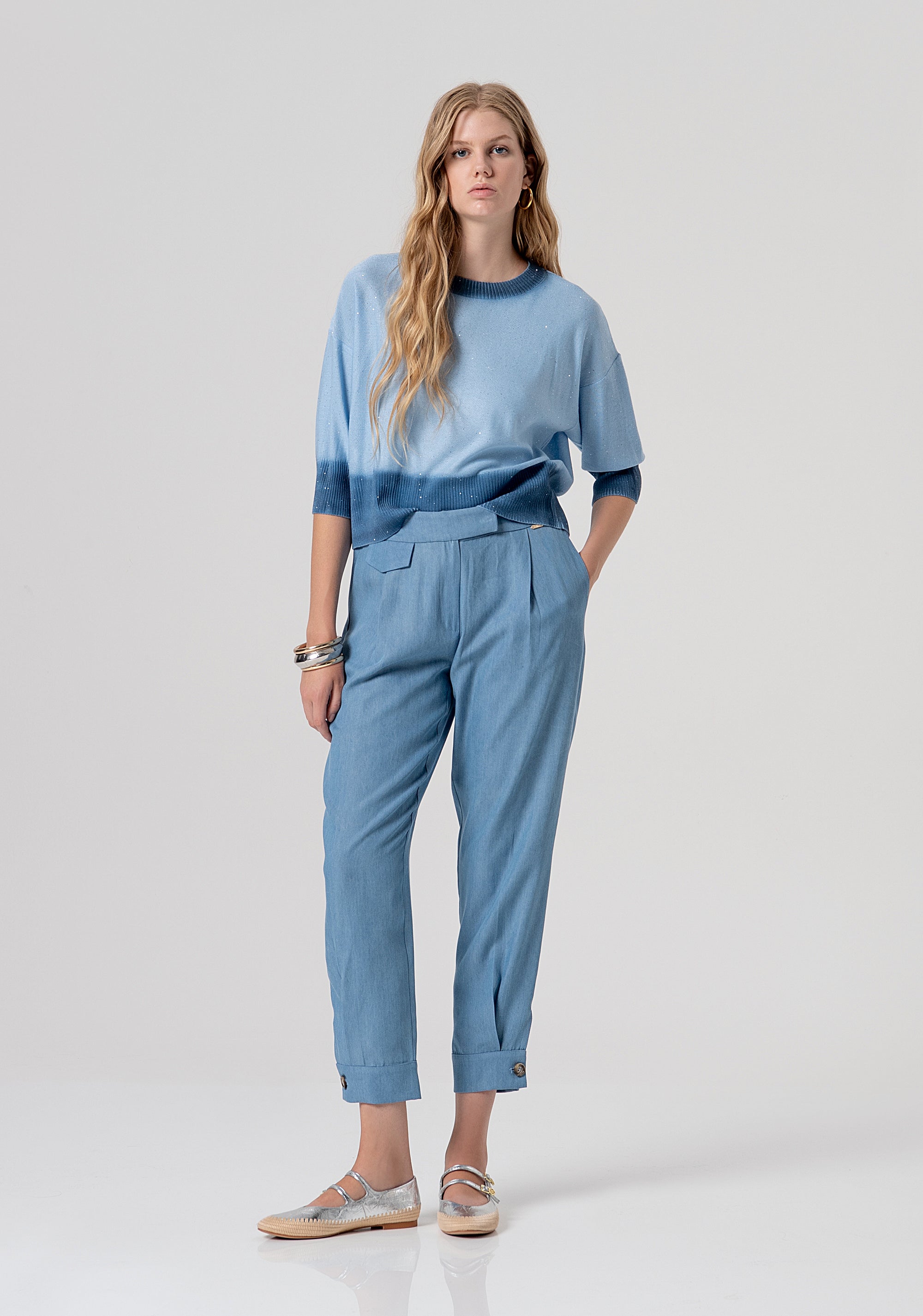 Pantalone carrot in lyocell FJ26SV4001W78301-175 Fracomina