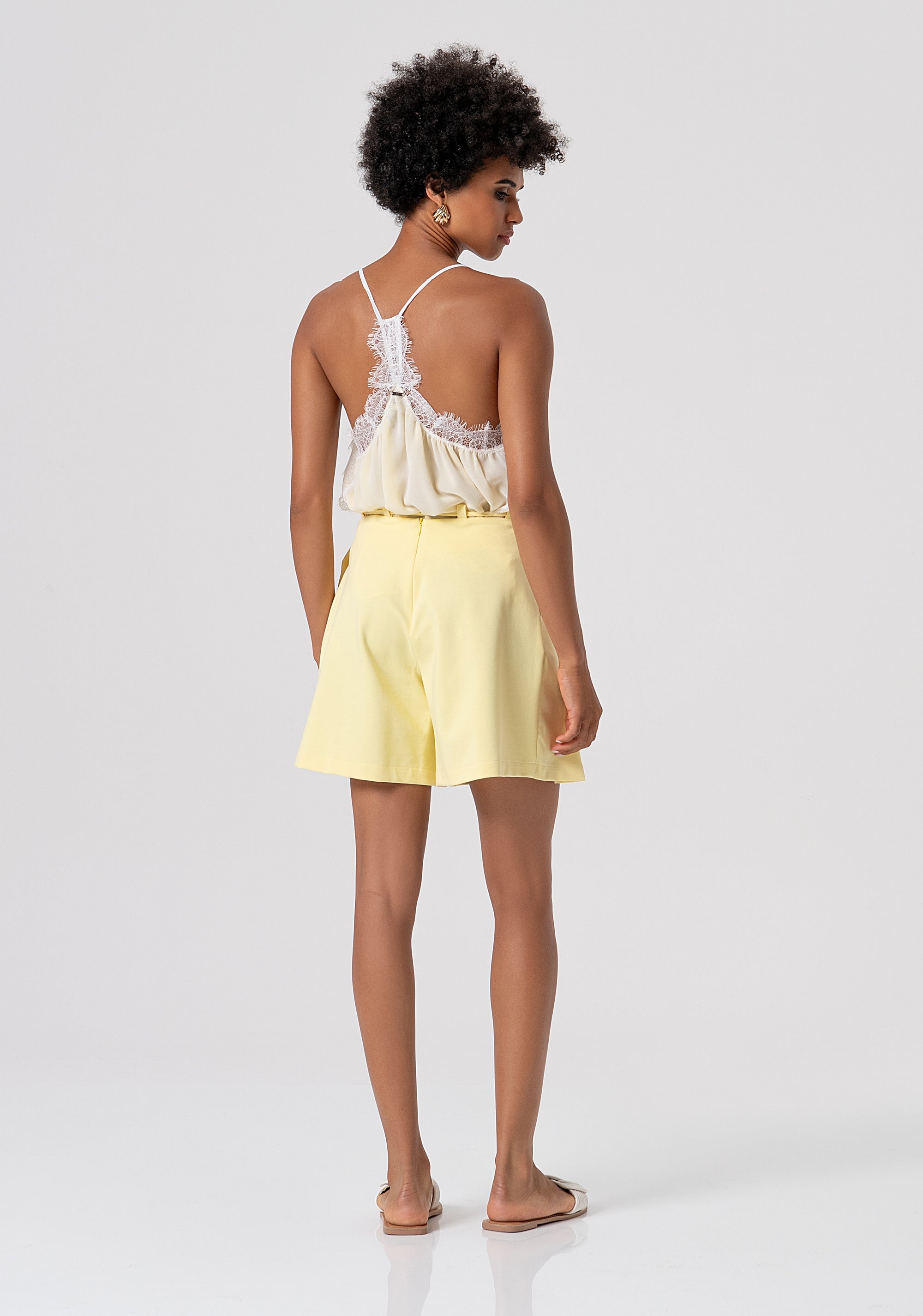 Pantaloncino regular con pieghe FJ26SV6002W84201-Q91 Fracomina