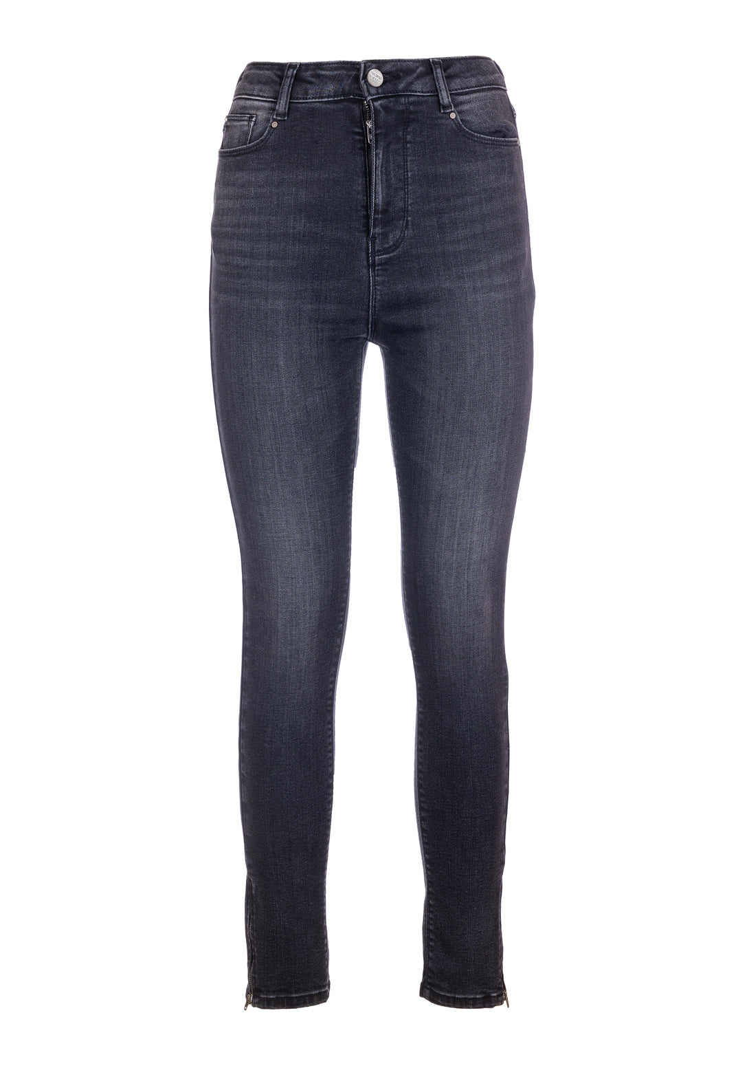 Jeans slim in denim nero con lavaggio medio FP23WV1007D40801 Fracomina