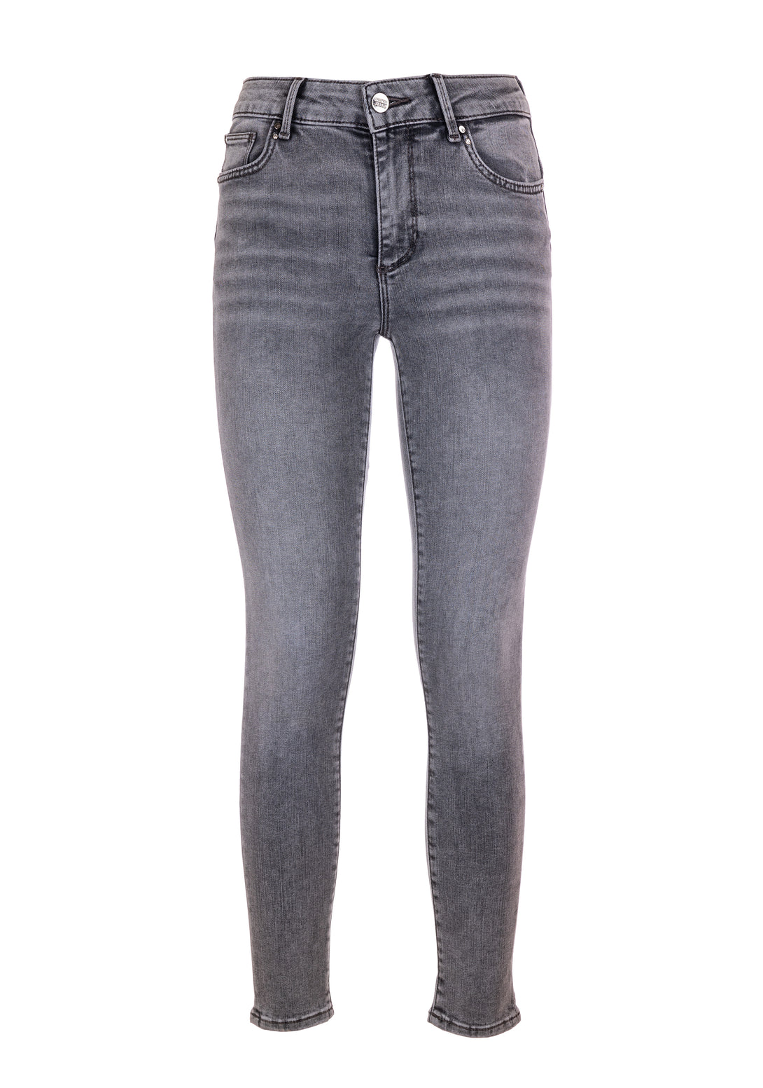 Jeans skinny effetto push up in denim grigio con lavaggio medio FP23WV8000D40893 Fracomina