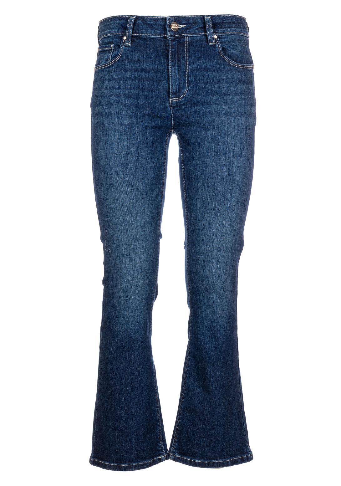 Jeans cropped flare effetto push up in denim con lavaggio medio FP23WV8030D40193 Fracomina