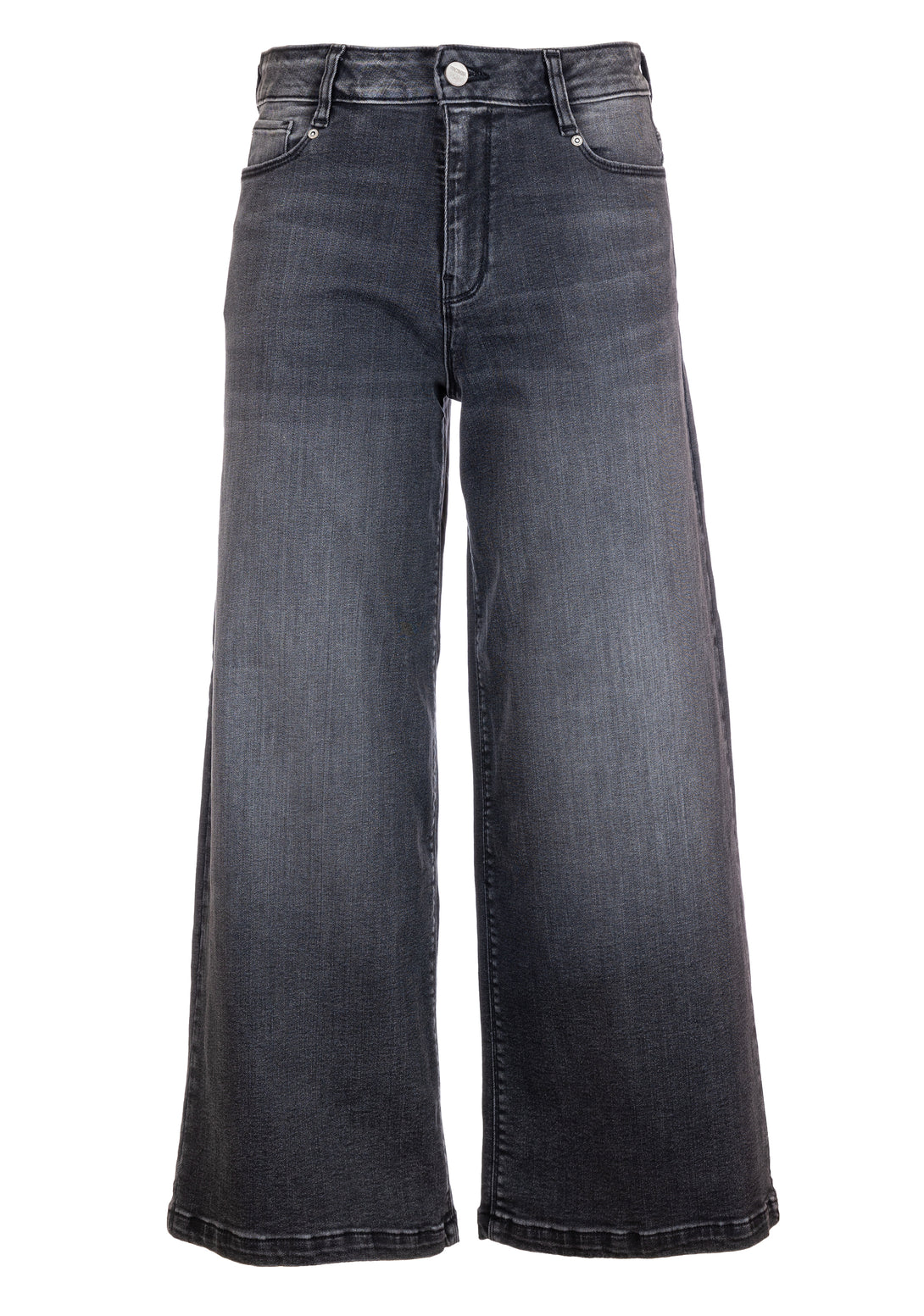 Jeans flare cropped in denim nero con lavaggio scuro FP23WVB001D40804 Fracomina