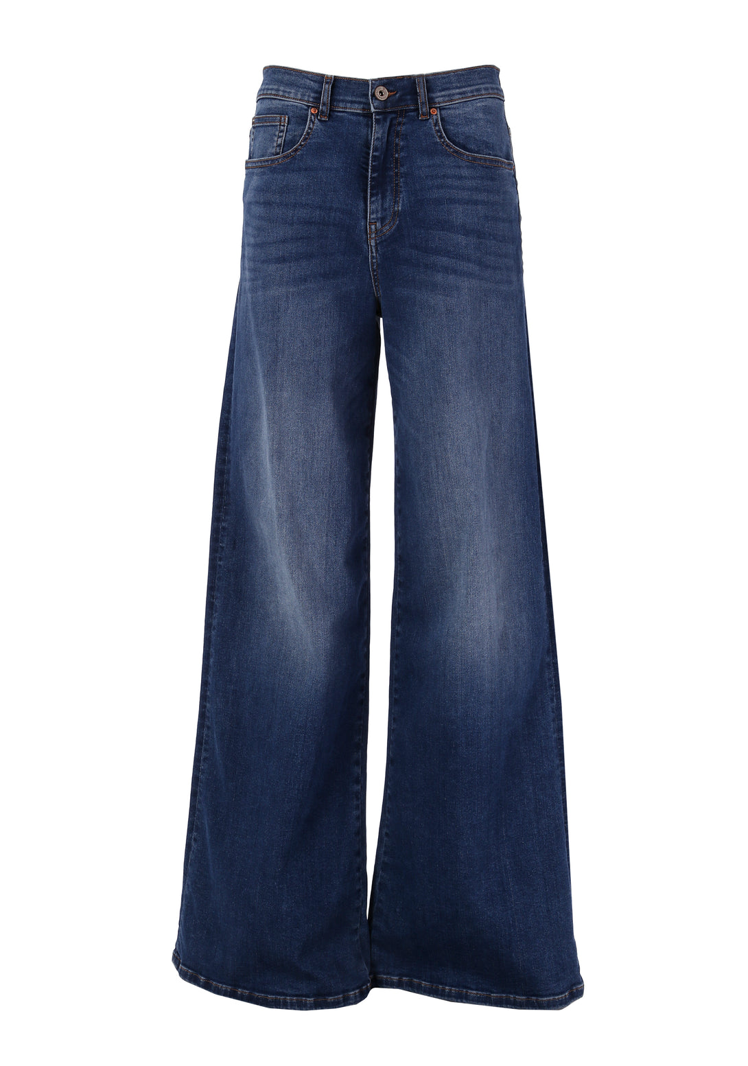 Jeans flare in denim con lavaggio medio stone wash FP24SV3015D40402-349 Fracomina