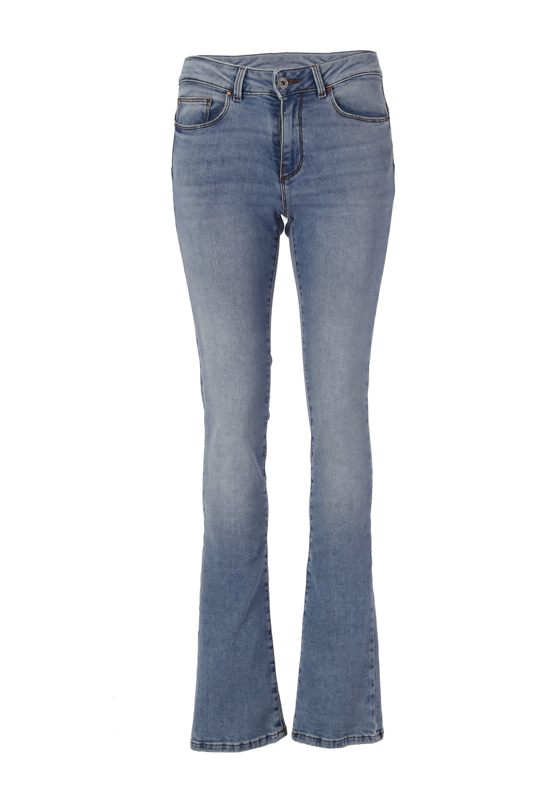 Jeans bootcut in denim con lavaggio medio bleached FP24SV8020D40103-062 Fracomina