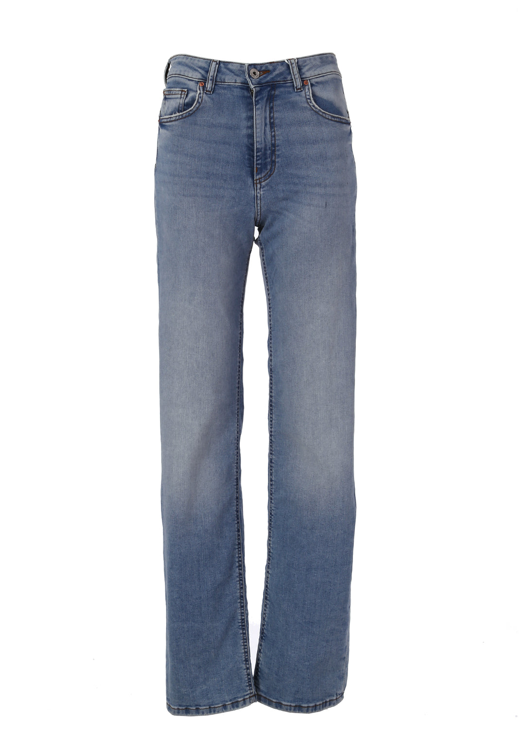 Jeans linea dritta in denim con lavaggio medio stone wash FP24SV8050D40103-062 Fracomina