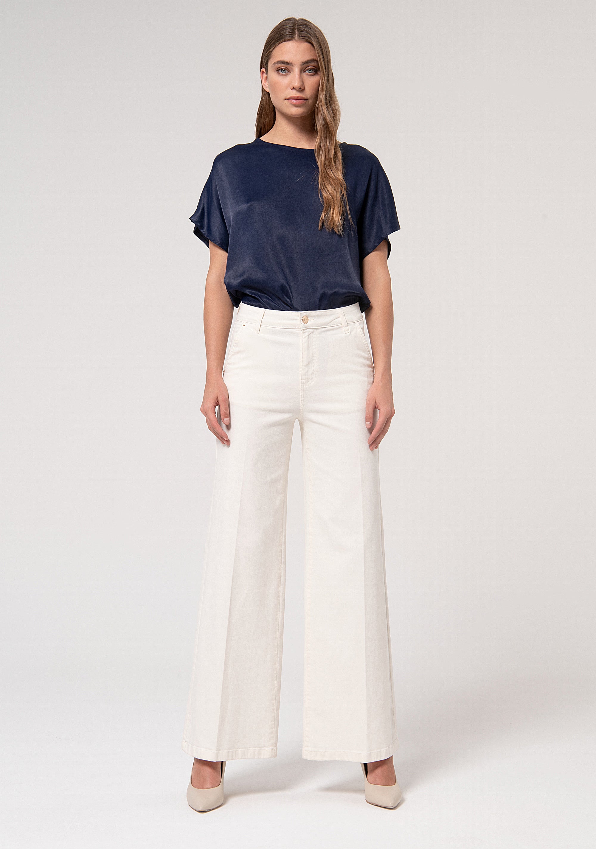 Pantalone flare in gabardine stretch FP24WV3010W61501-108 Fracomina