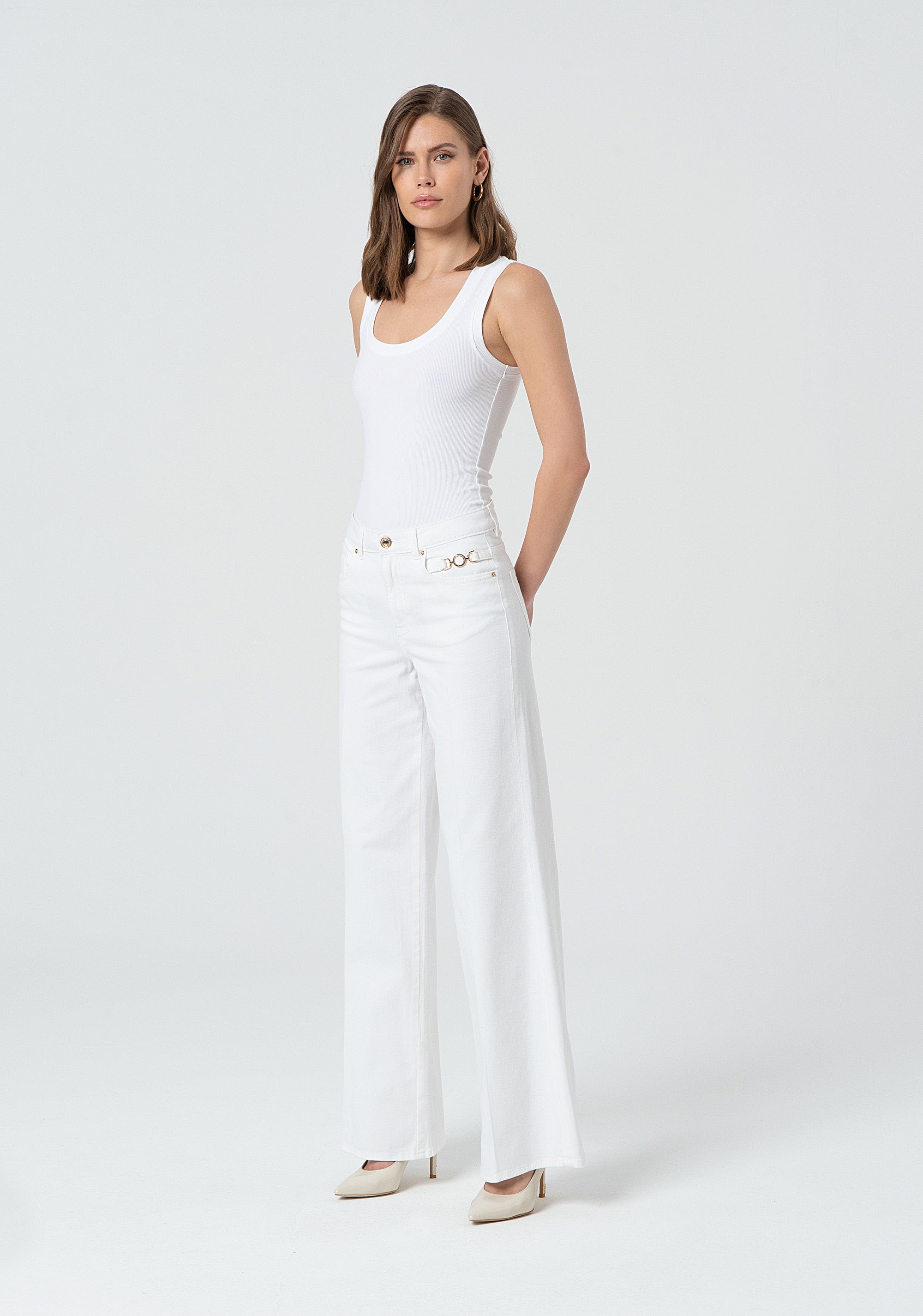 Pantalone wide leg in bull FP25SV3015W77001-278 Fracomina