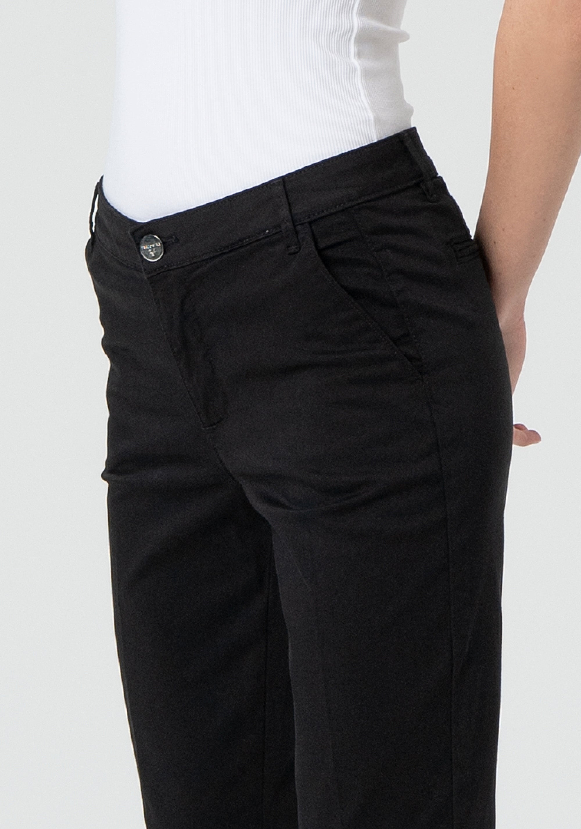Pantalone regular in raso