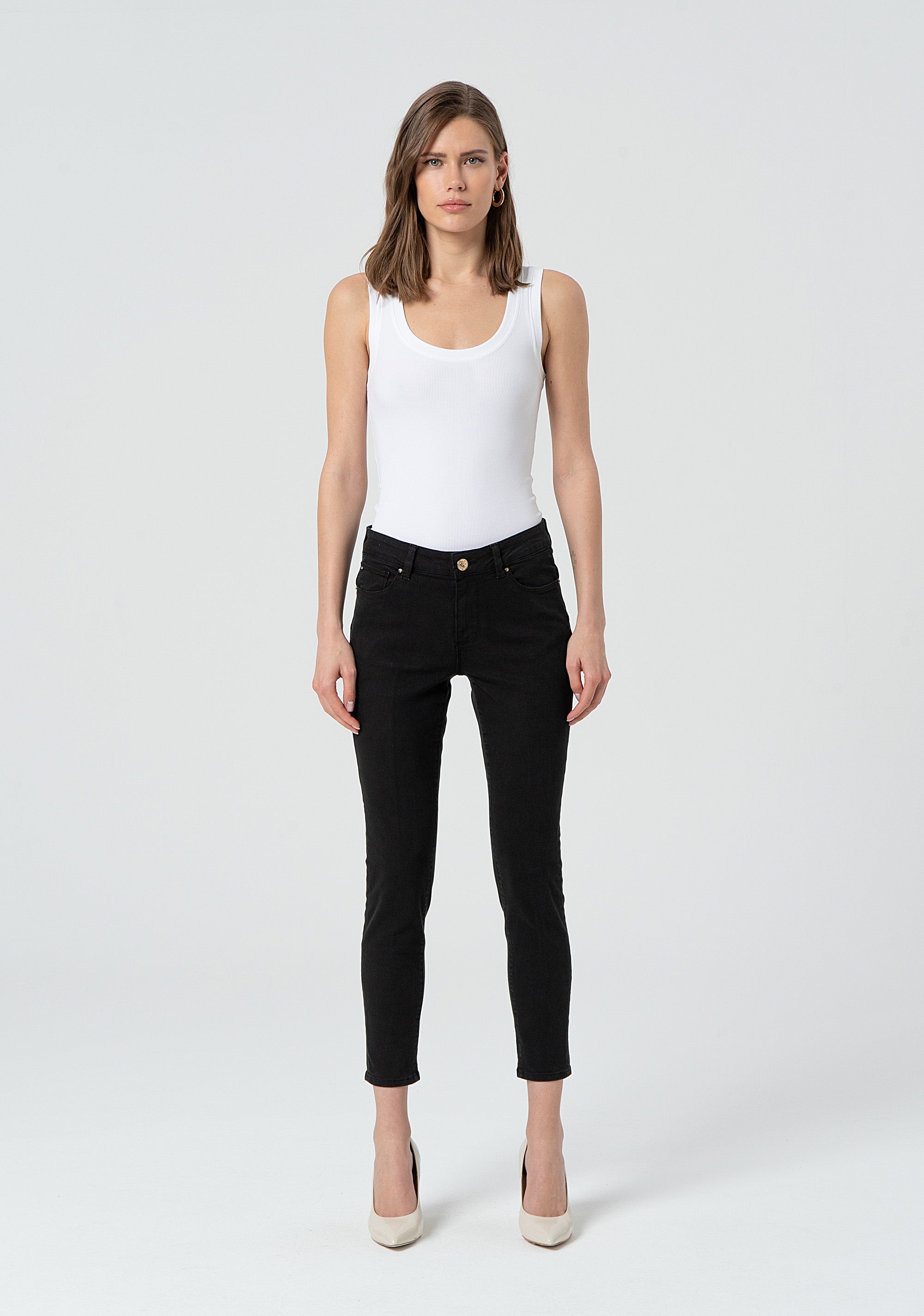 Pantalone slim effetto push up in bull FP25SV8000W61501-053 Fracomina