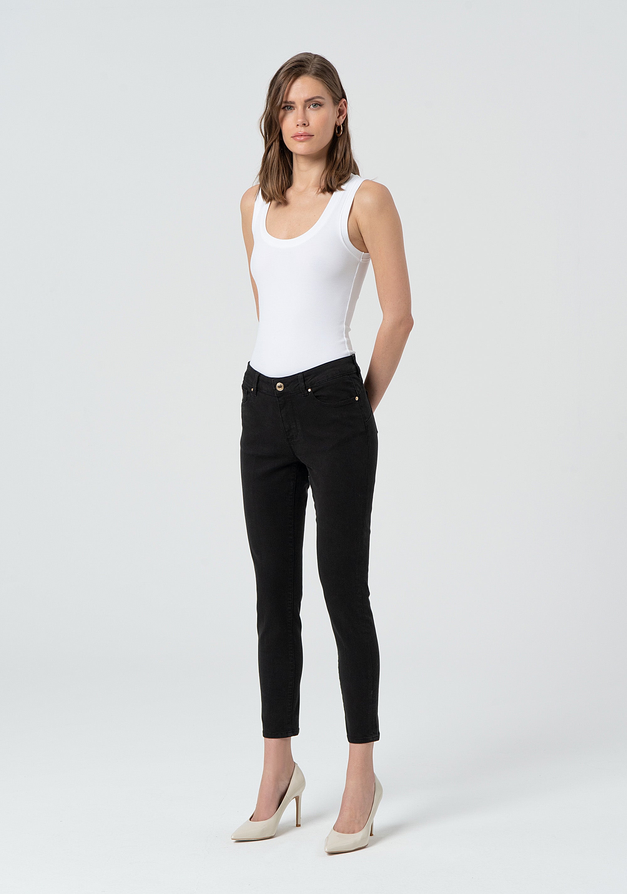 Pantalone slim effetto push up in bull FP25SV8000W61501-053 Fracomina