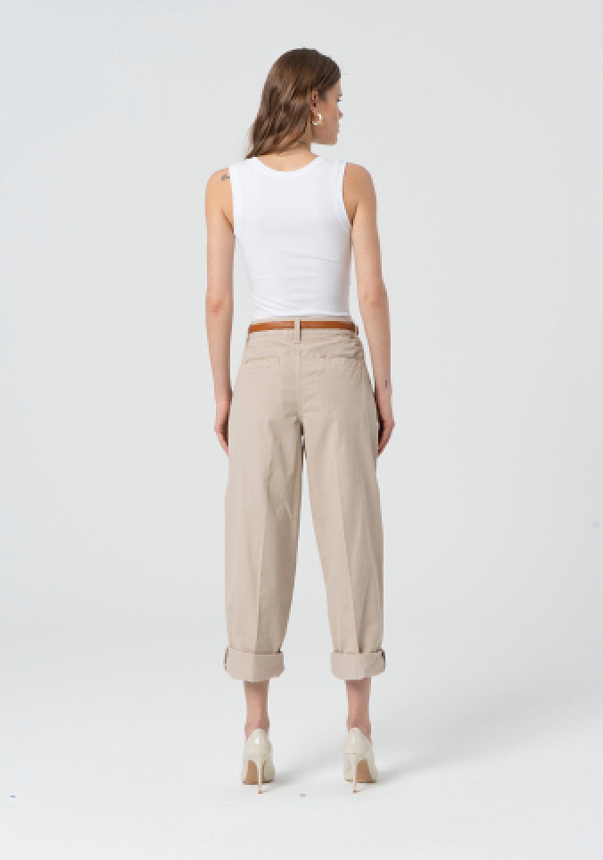 Pantalone carrot in gabardina FP25SVD014W77101-251 Fracomina