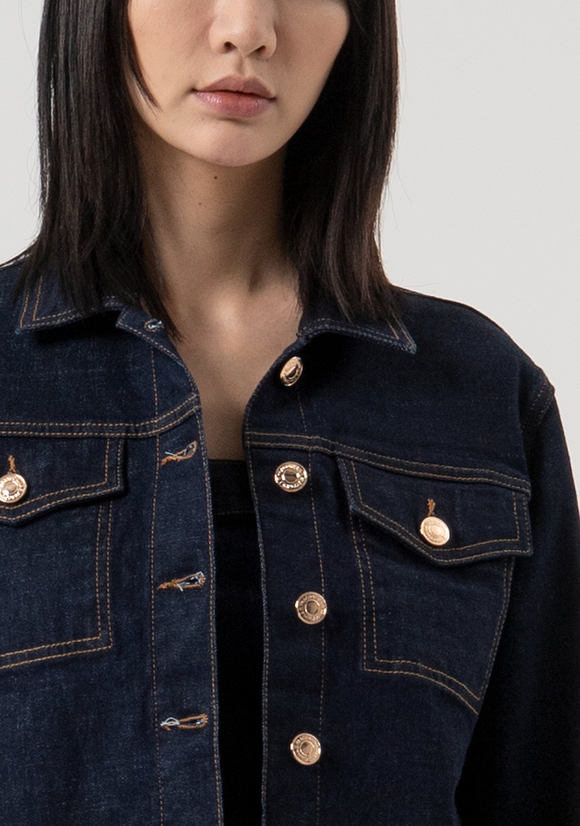 Giacca regular in denim con lavaggio raw FP25WJ4006D40193-L23 Fracomina