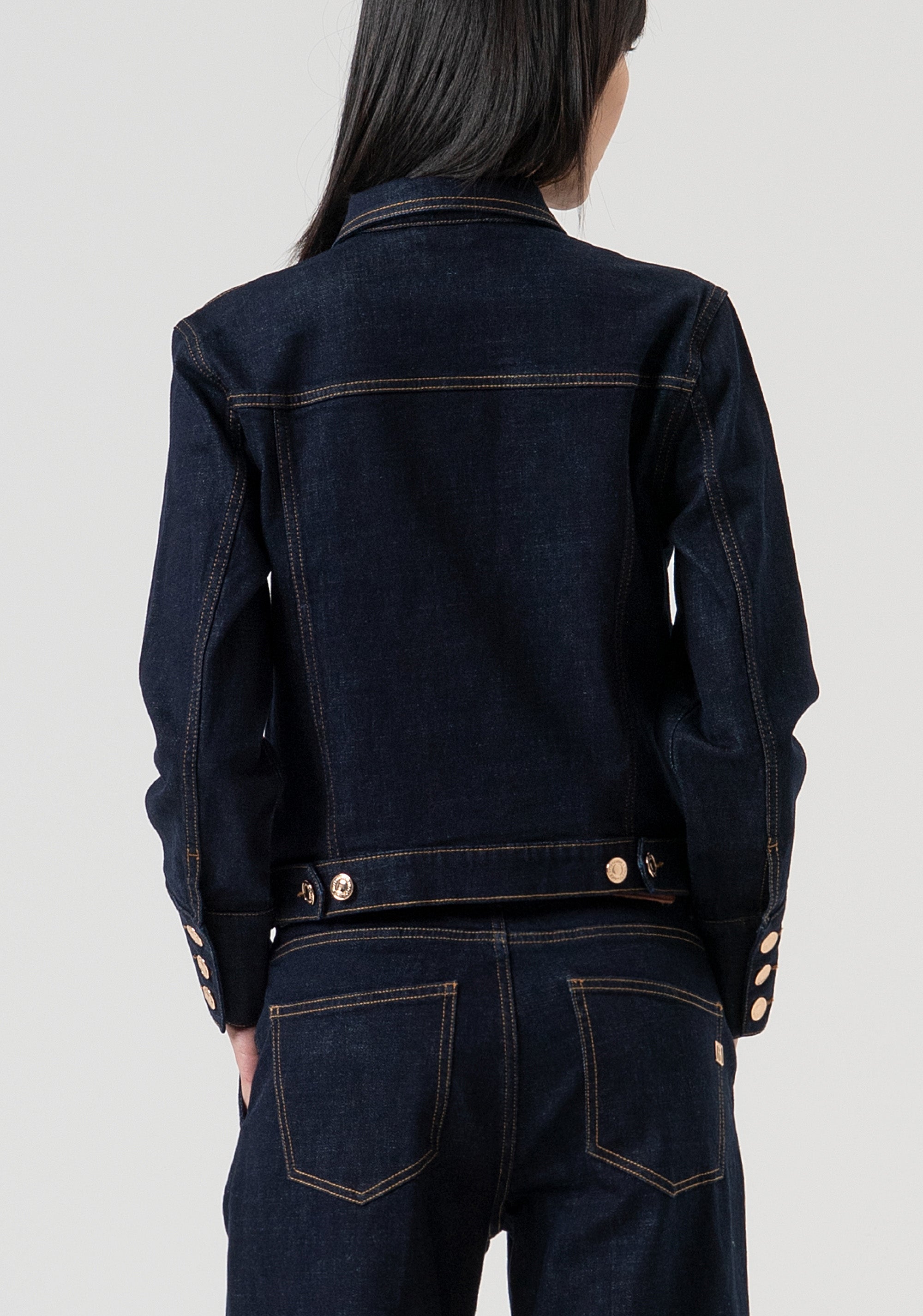Giacca regular in denim con lavaggio raw FP25WJ4006D40193-L23 Fracomina