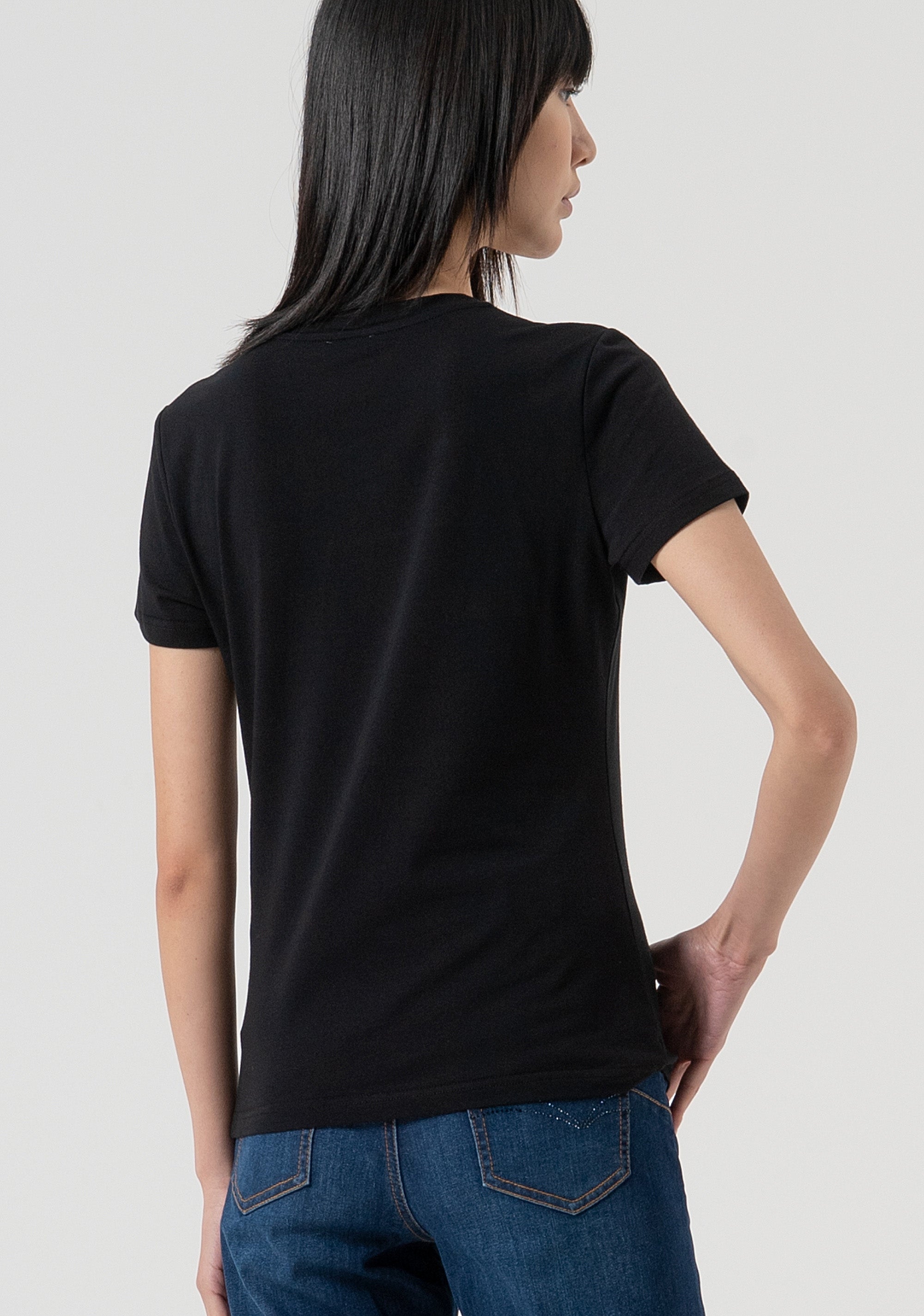 T-shirt slim in jersey di cotone FP25WT3002J401N5-053 Fracomina