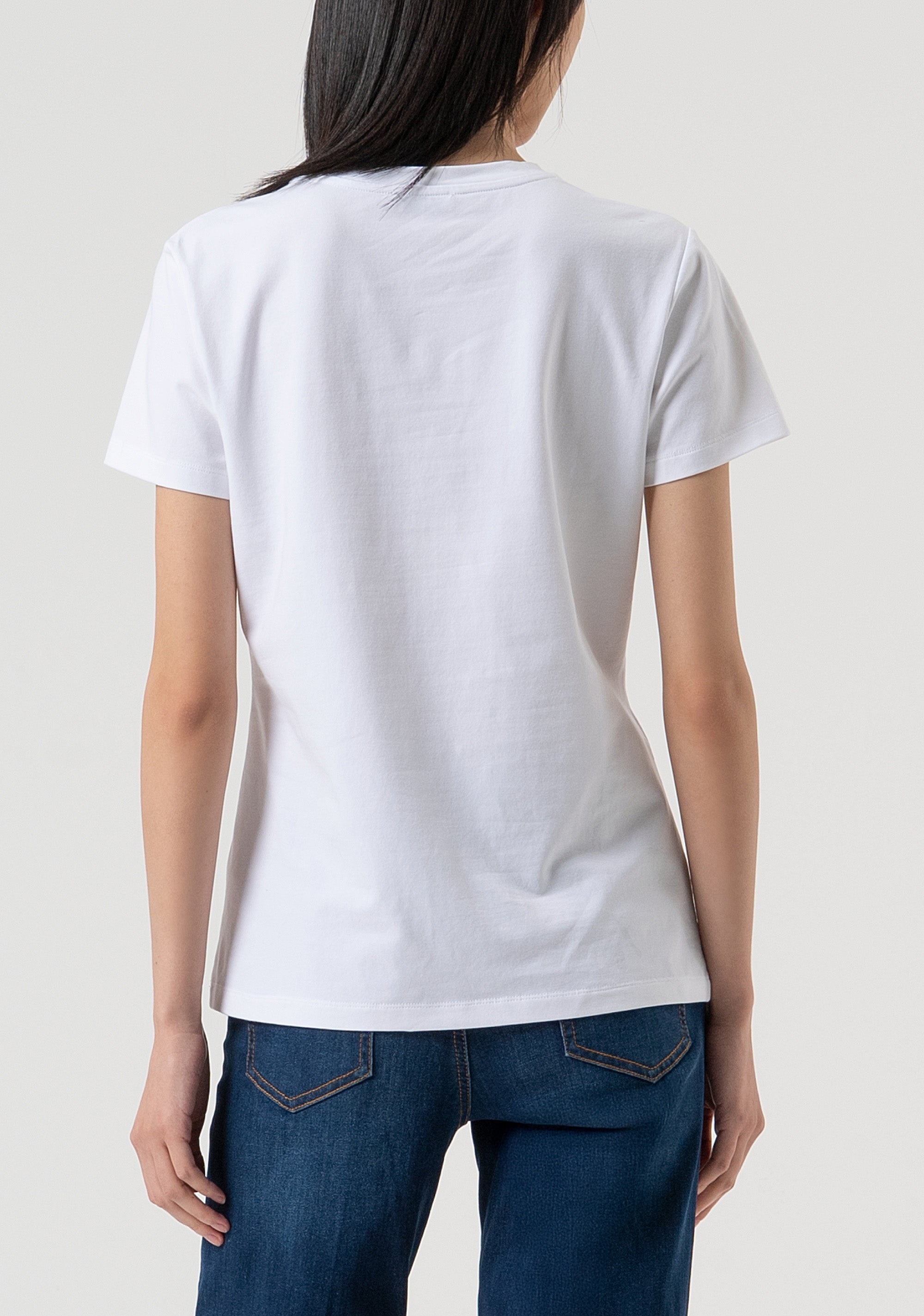 T-shirt regular in jersey di cotone FP25WT3004J40108-278 Fracomina