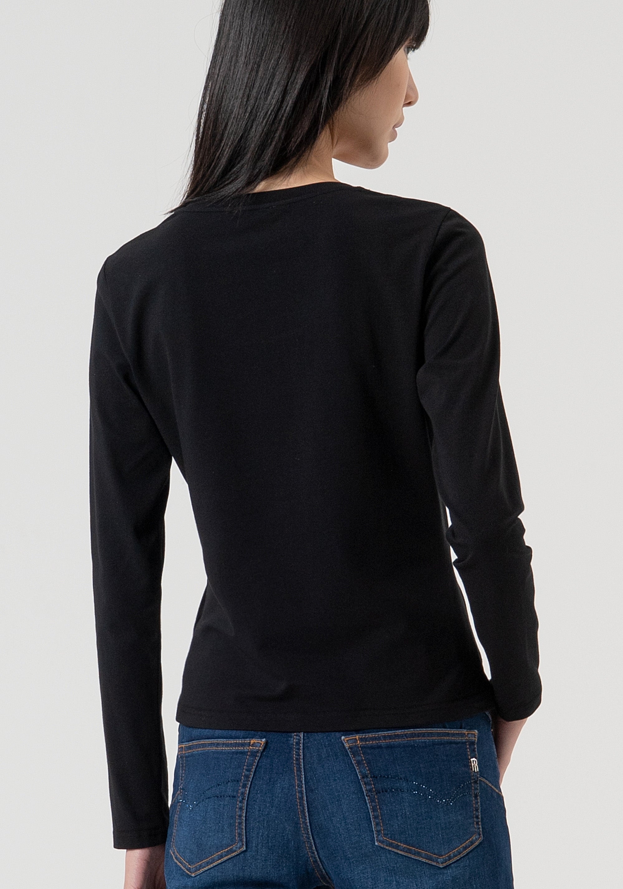 T-shirt slim in jersey di cotone FP25WT3020J401N5-053 Fracomina